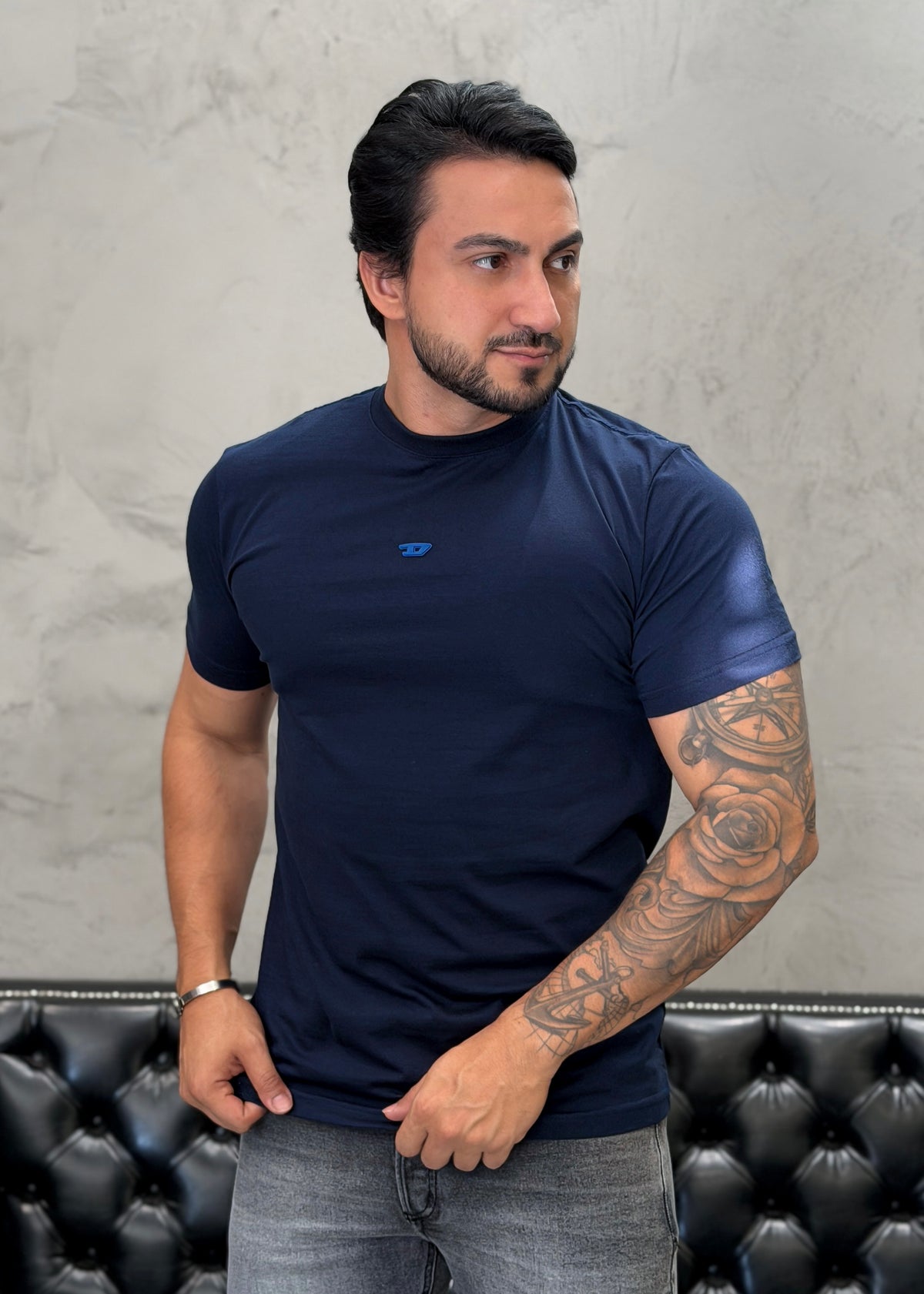T-Shirt DIESEL Basic Marinho