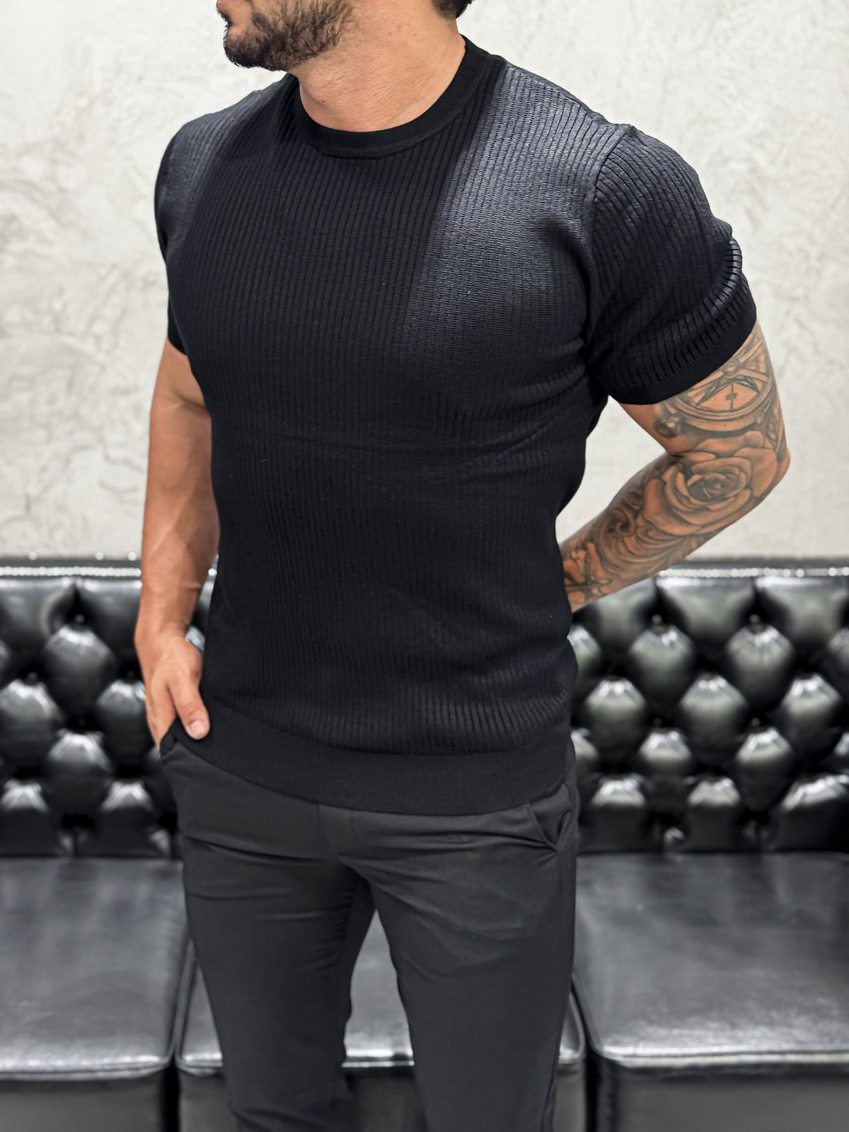 T-Shirt Tricot Luxo Preto