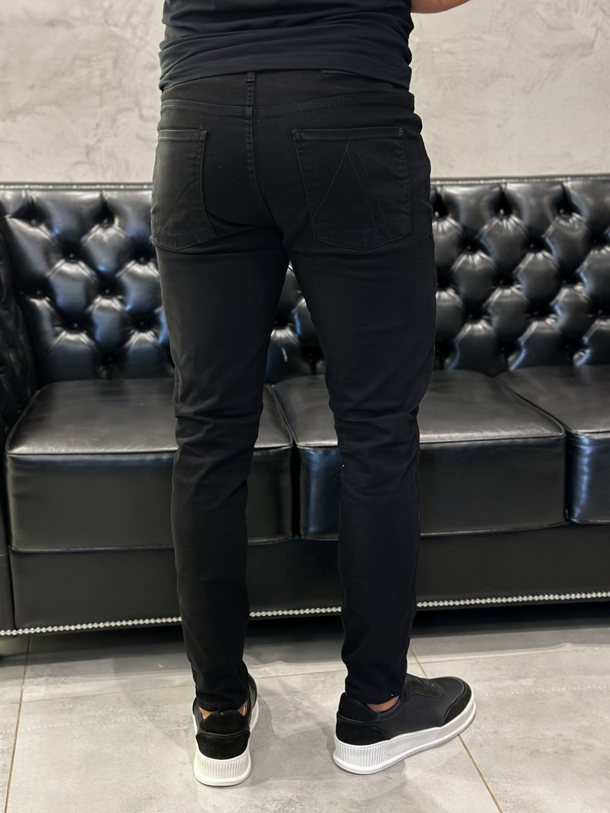 Calça Jeans Slim Preto