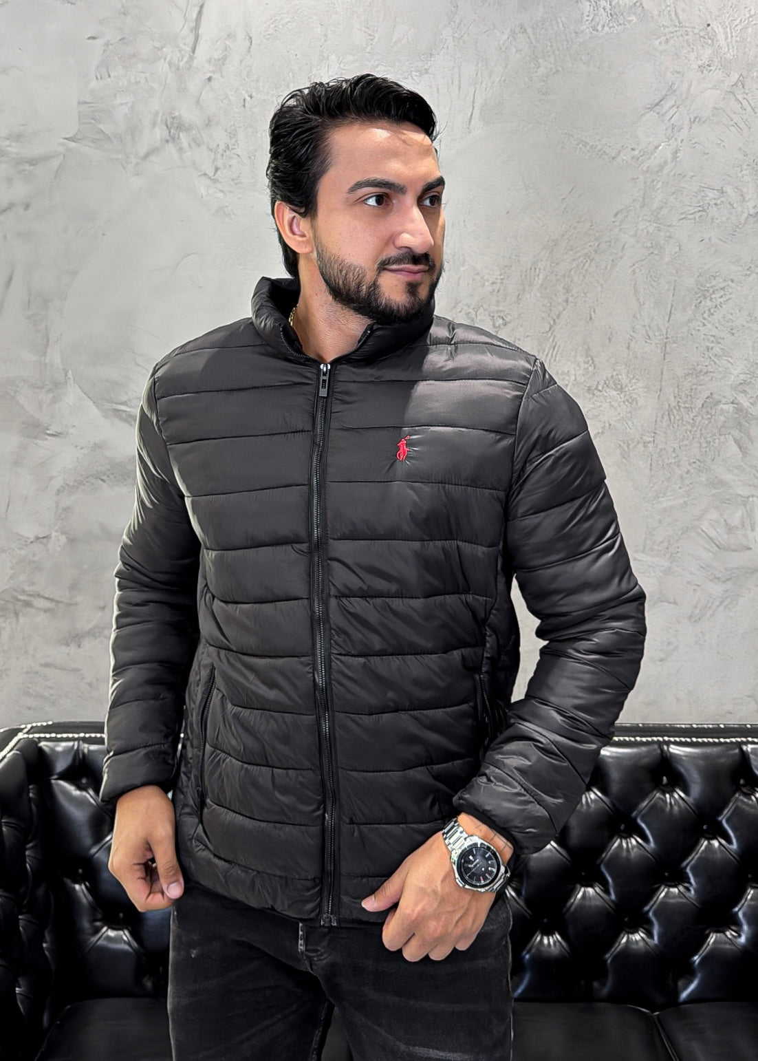 Jaqueta Puffer Ralph Lauren Preto