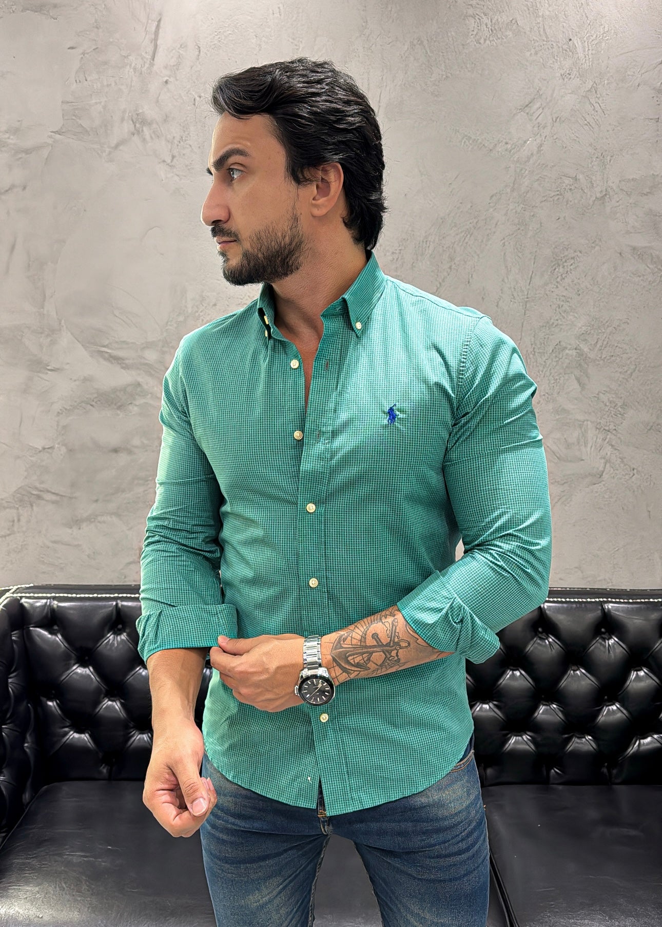 Camisa Ralph Lauren M/L MicroXadrez