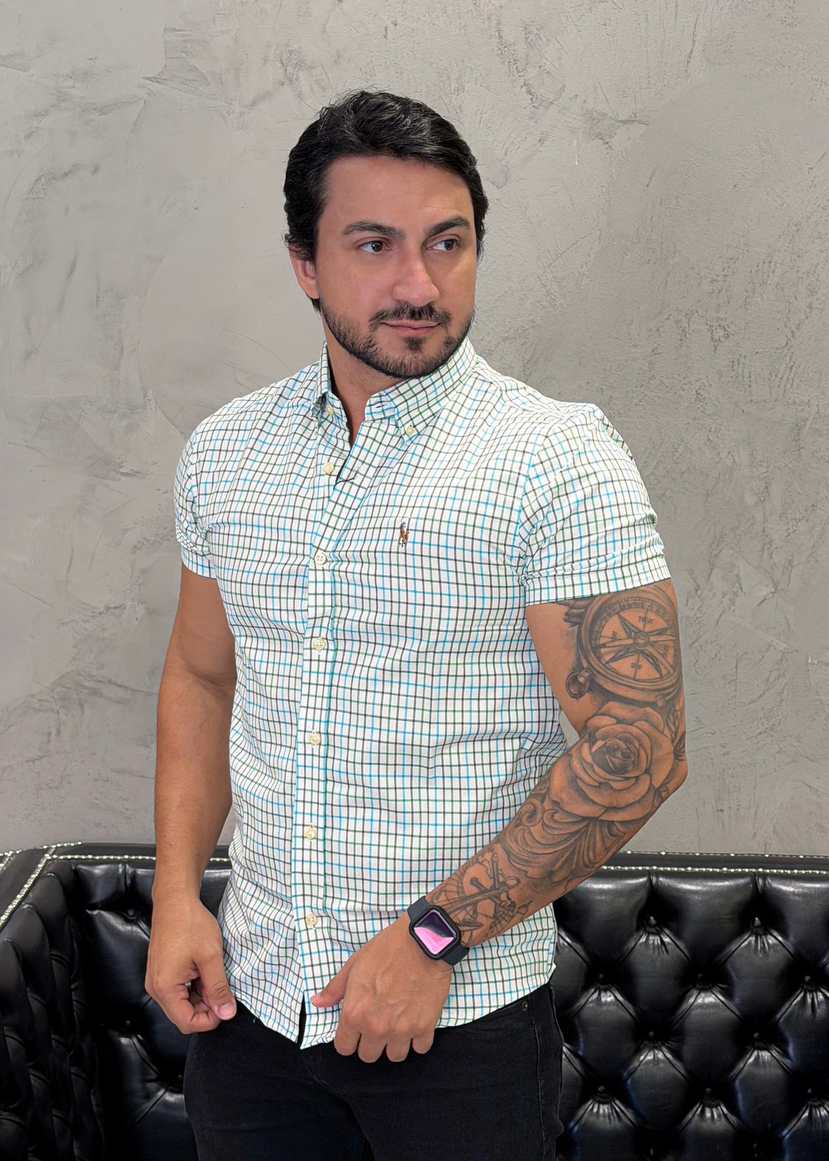 Camisa Ralph Lauren M/Curta Xadrez