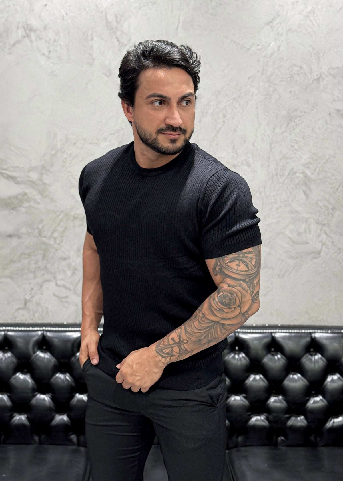 T-Shirt Tricot Luxo Preto