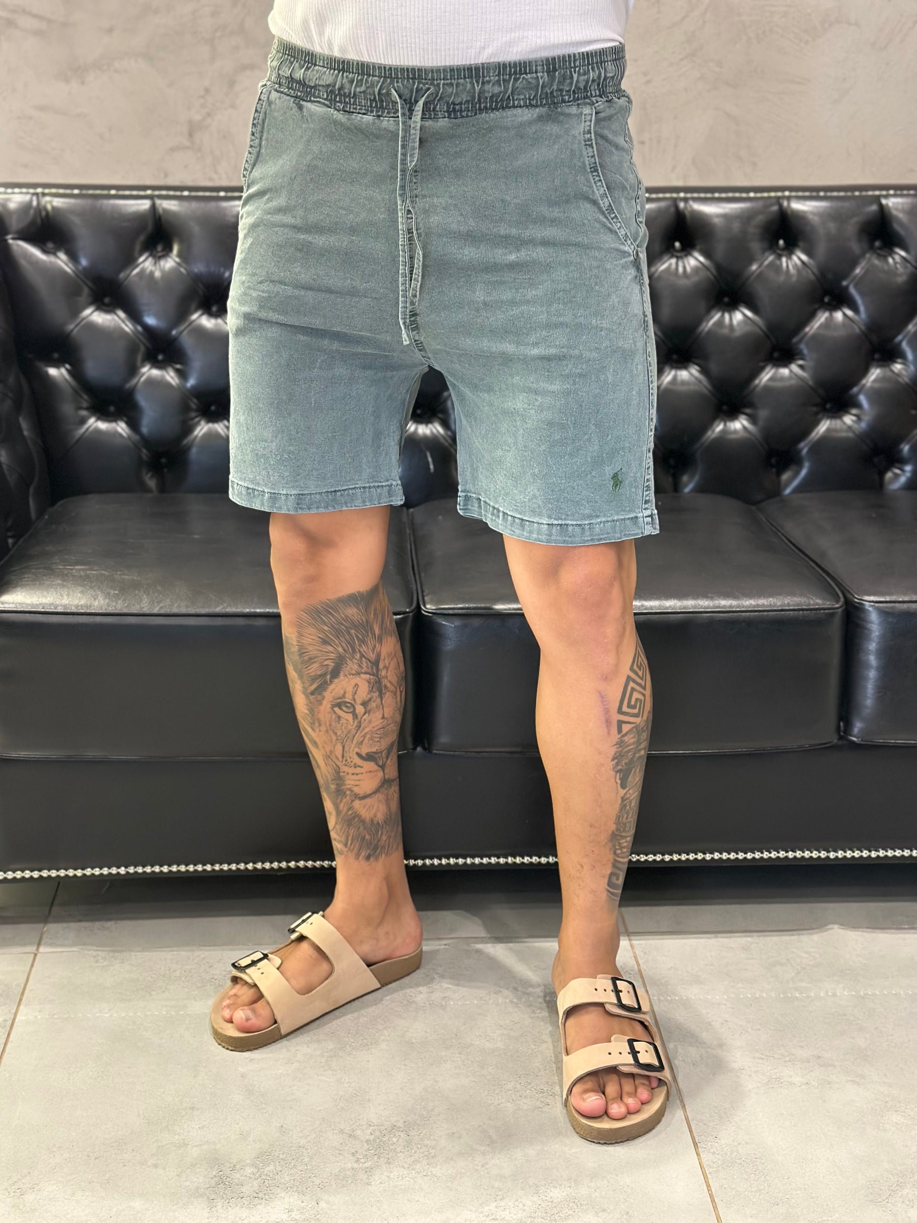 Short Sarja Polo Ralph Lauren Estonada Militar