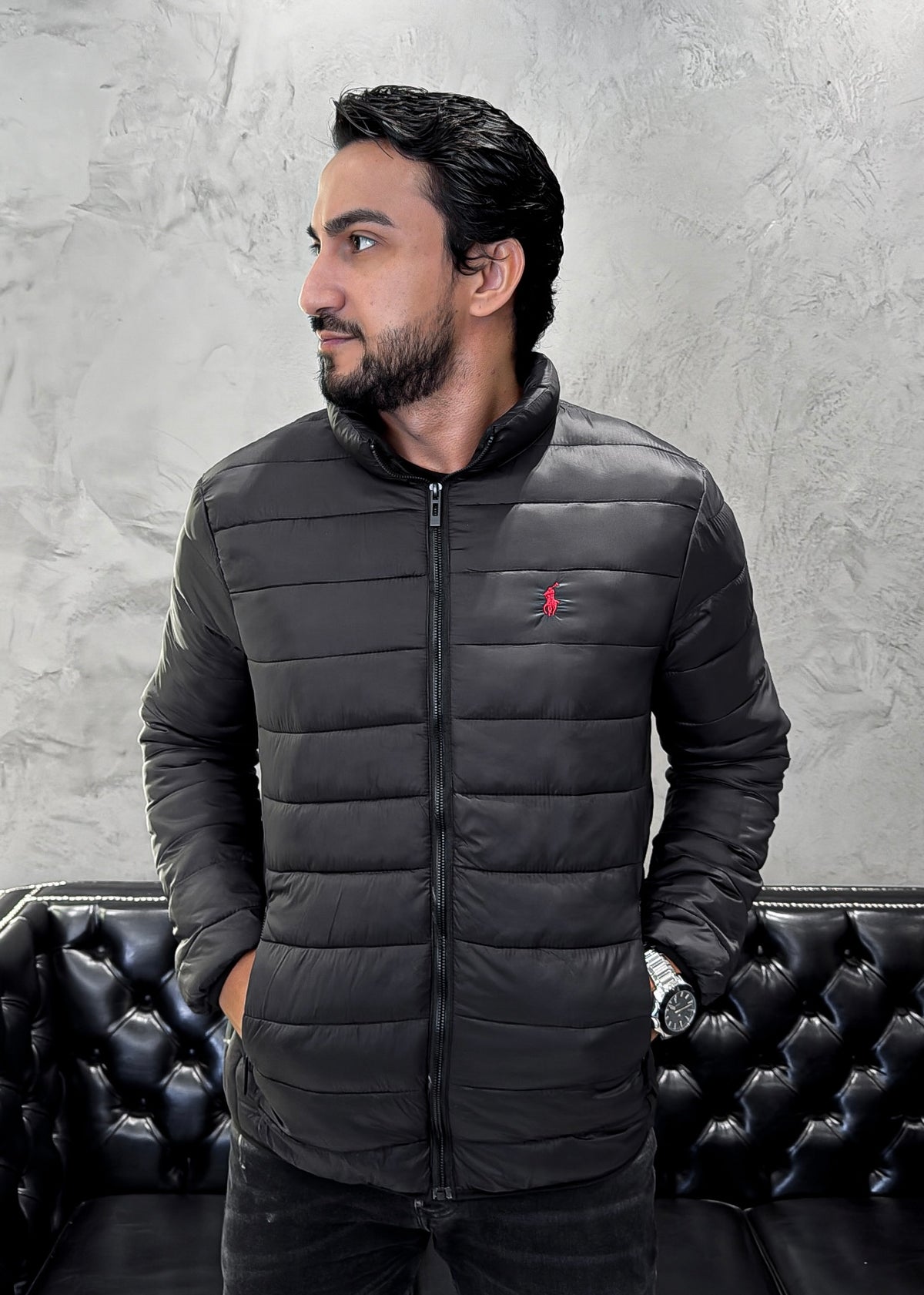 Jaqueta Puffer Ralph Lauren Preto