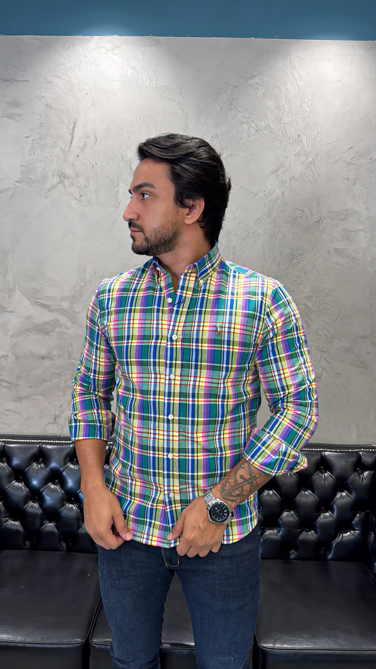Camisa Ralph Lauren M/L Xadrez Americana
