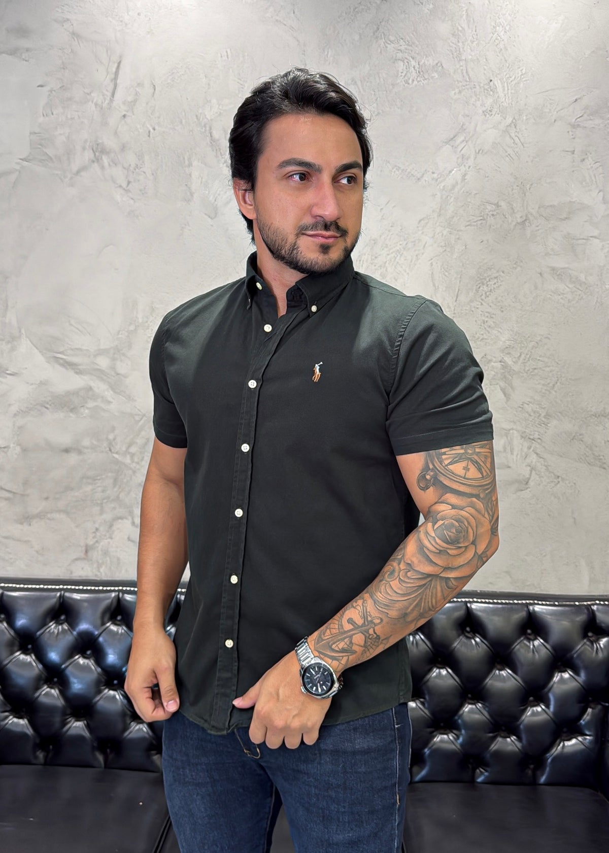 Camisa Ralph Lauren M/C Verde