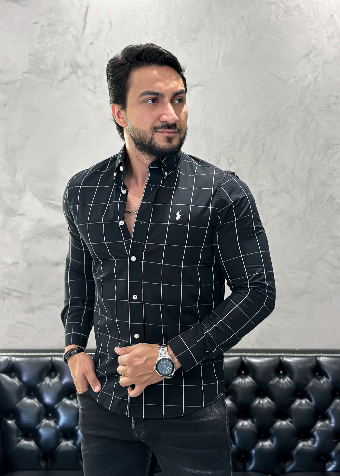 Camisa Ralph Lauren M/Longa Xadrez