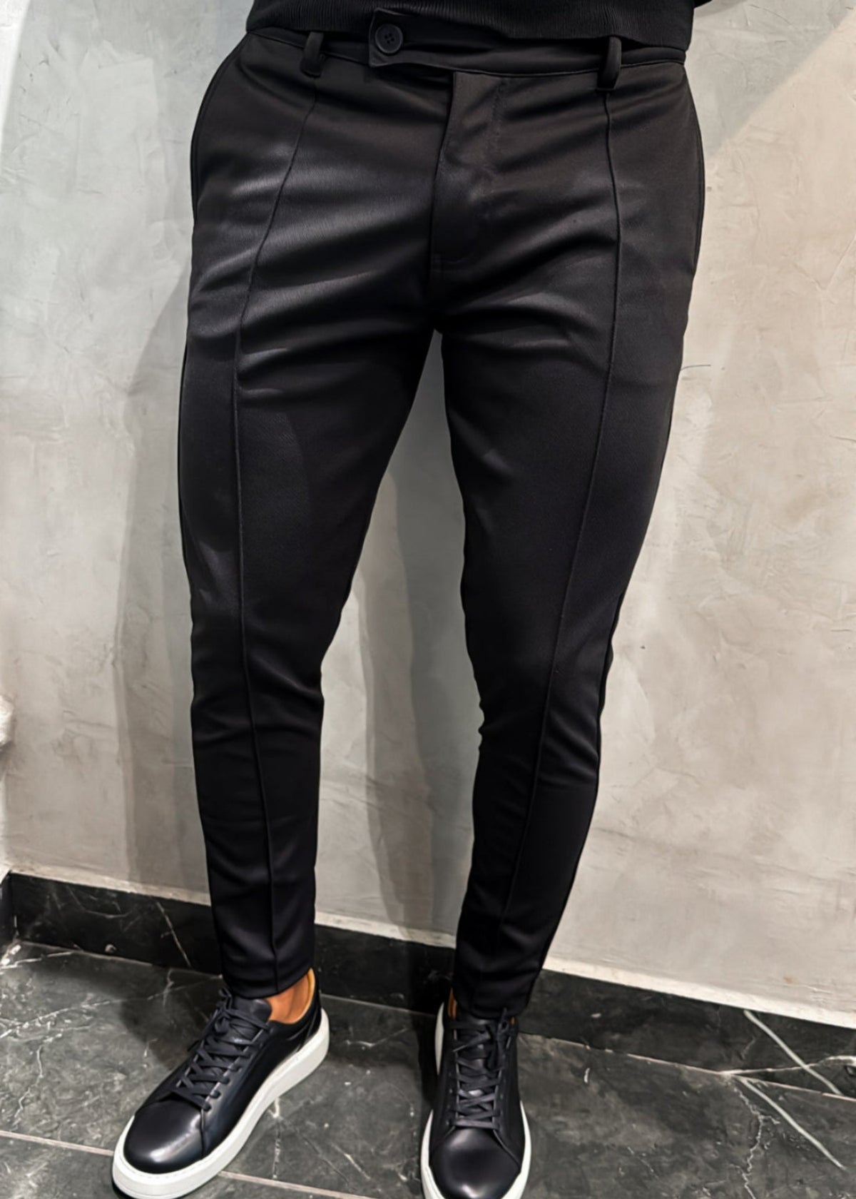 Calça Alfaiataria Malha Encorpada Black