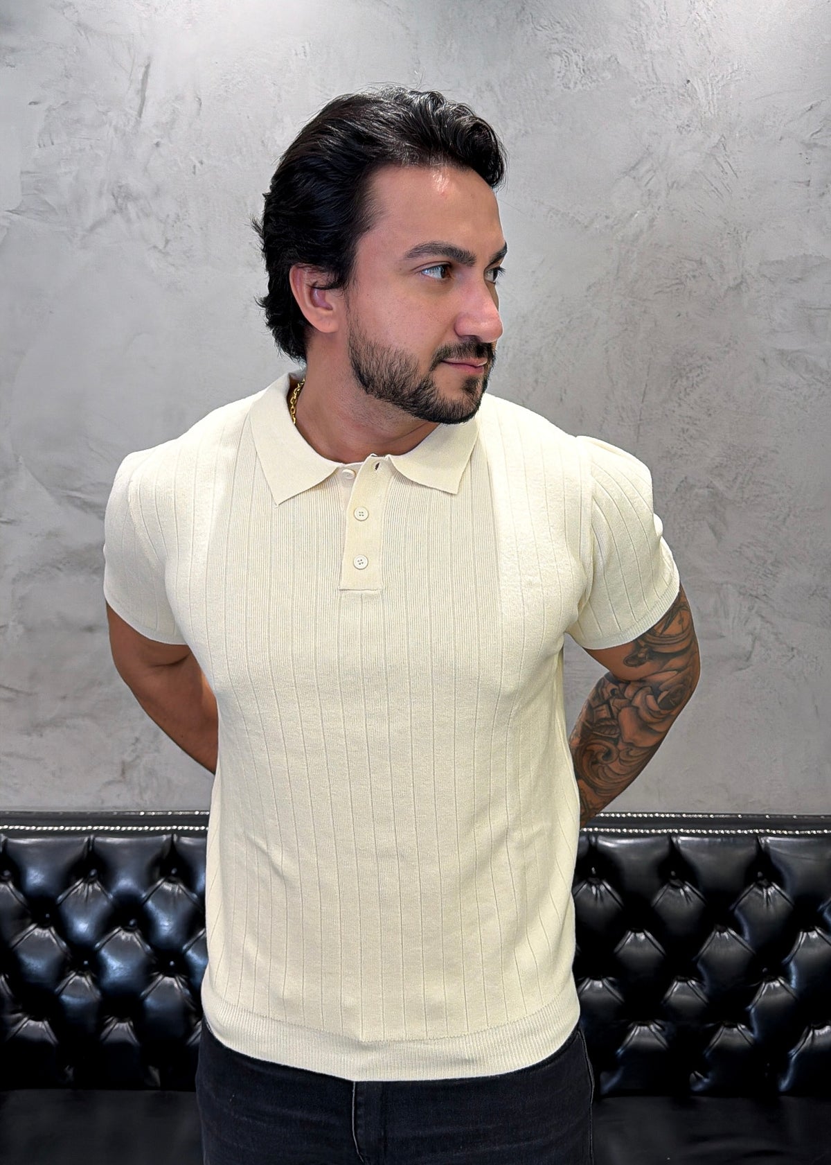 Polo Tricot Luxo Bege