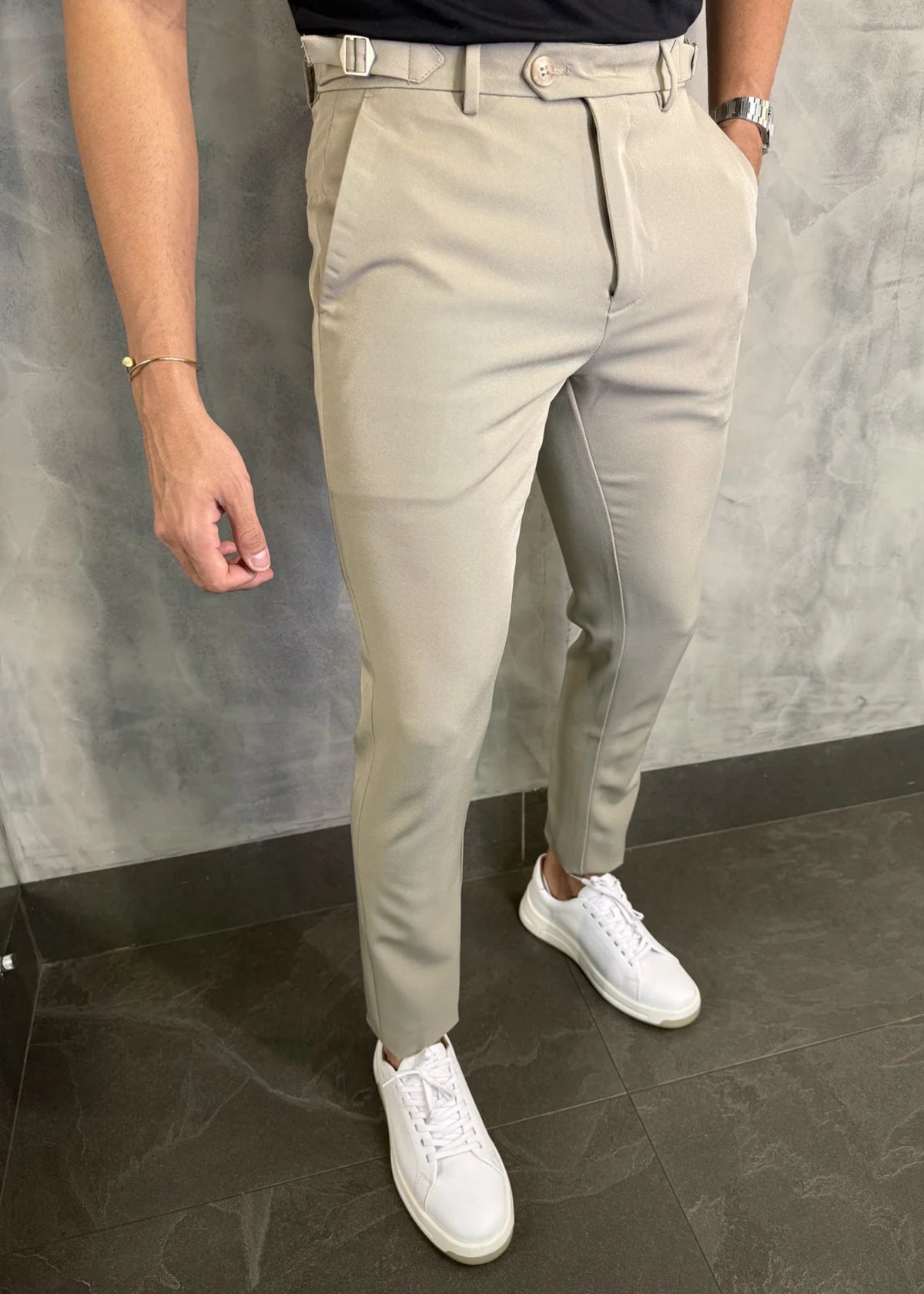 Calça Alfaiataria DL67 com Ajuste Lateral khaki