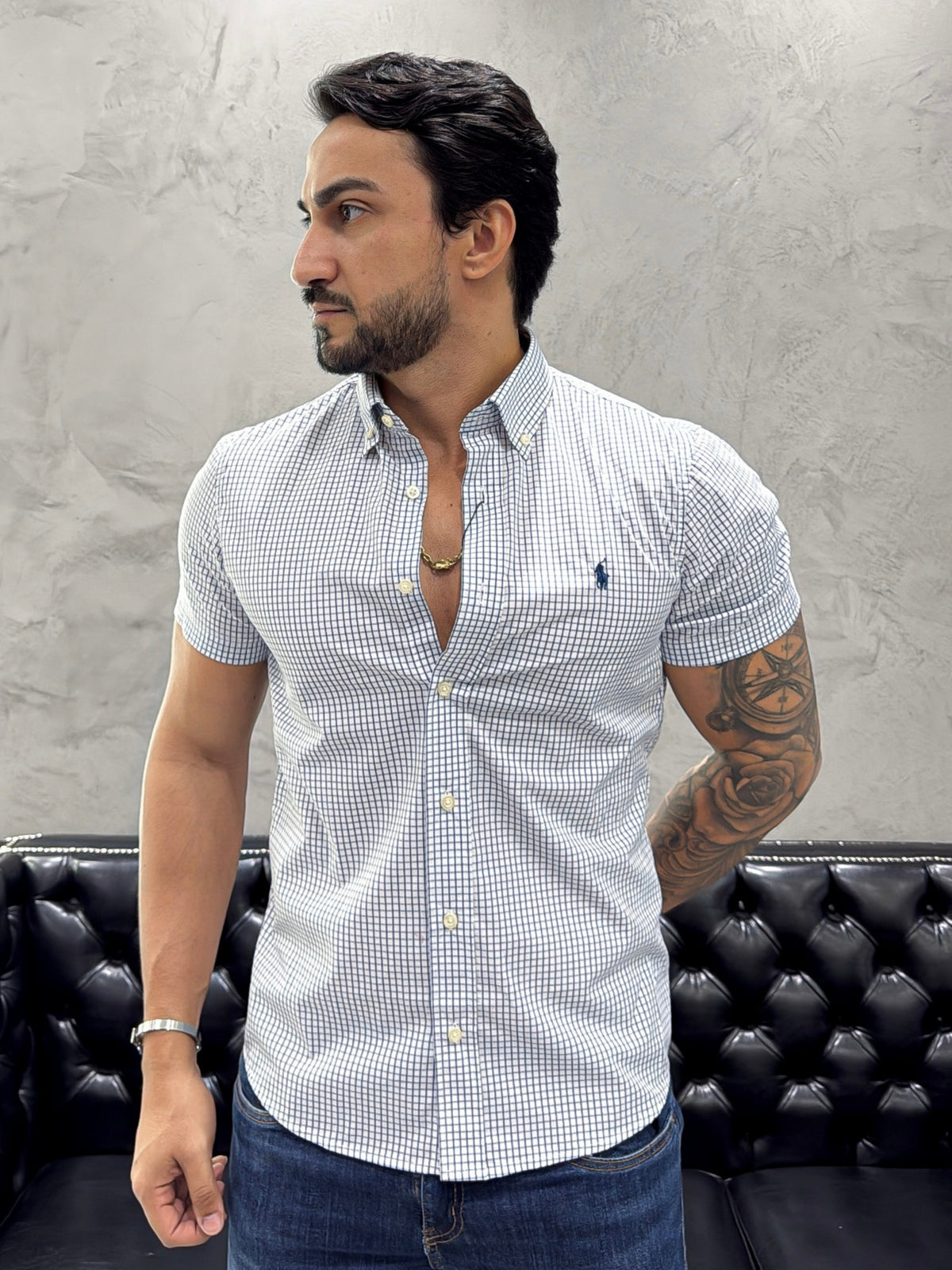 Camisa Ralph Lauren M/Curta
