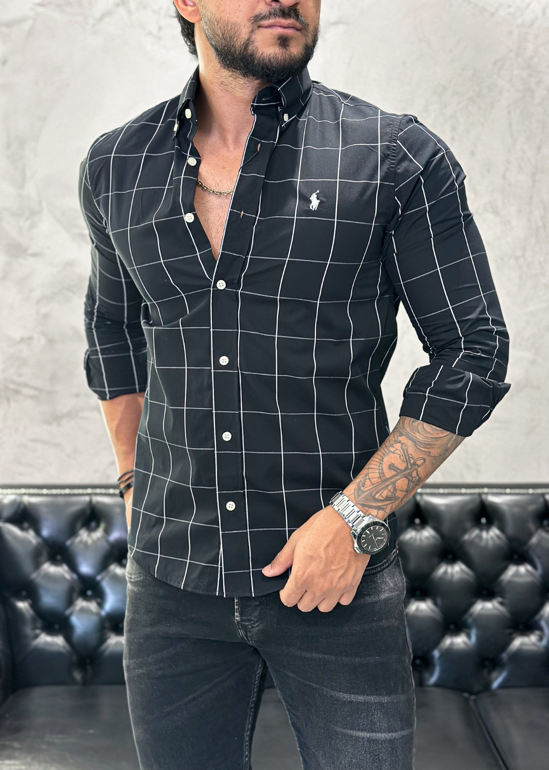 Camisa Ralph Lauren M/Longa Xadrez