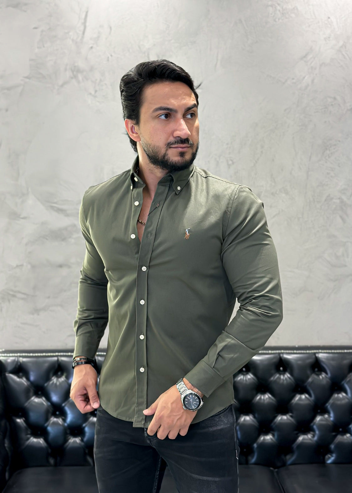 Camisa Ralph Lauren M/L Verde