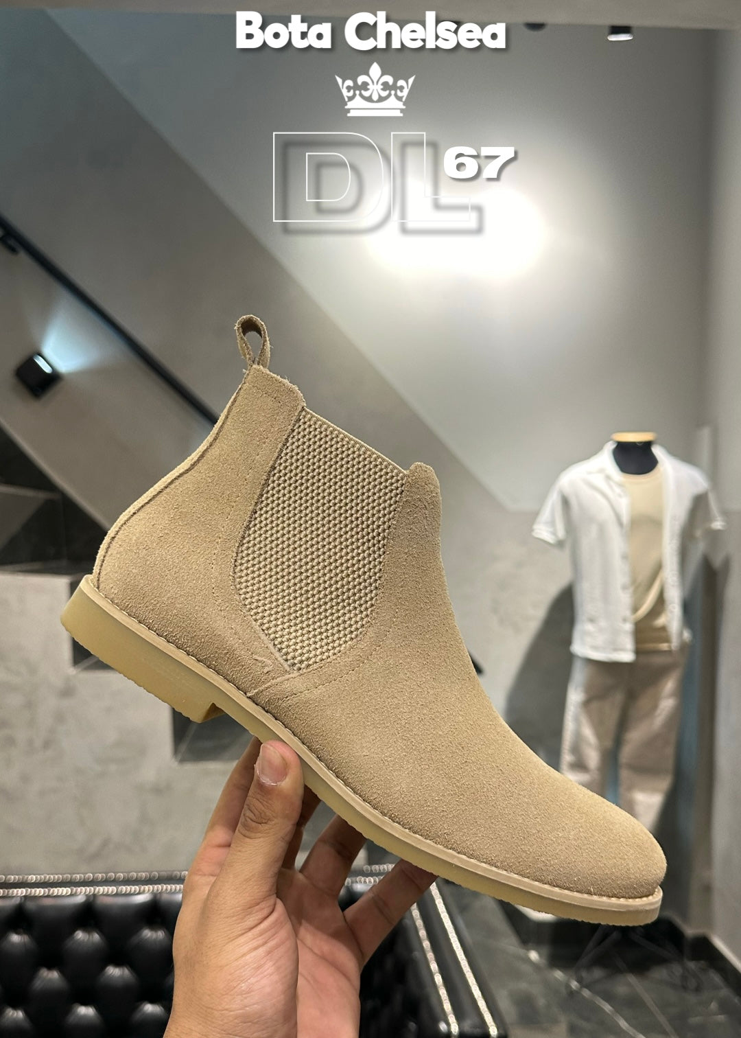 Bota Camurça DL67 Areia