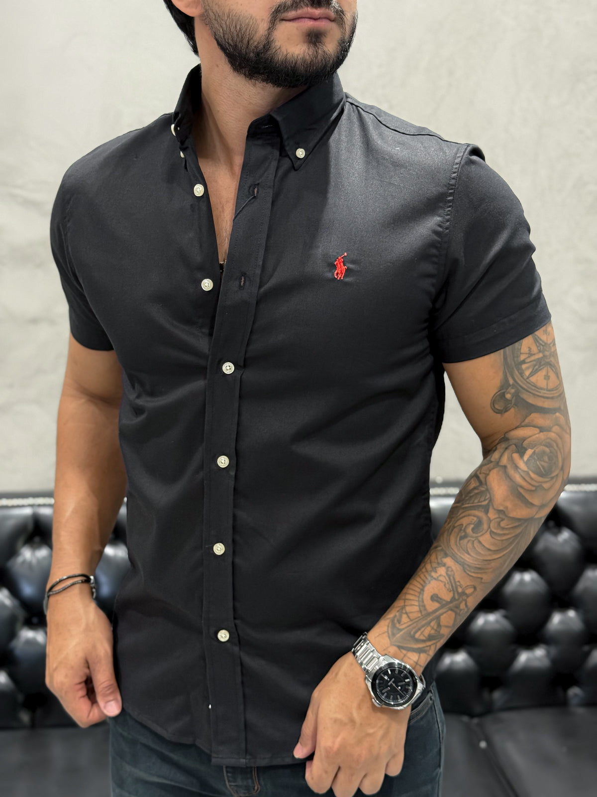 Camisa Ralph Lauren M/Curta