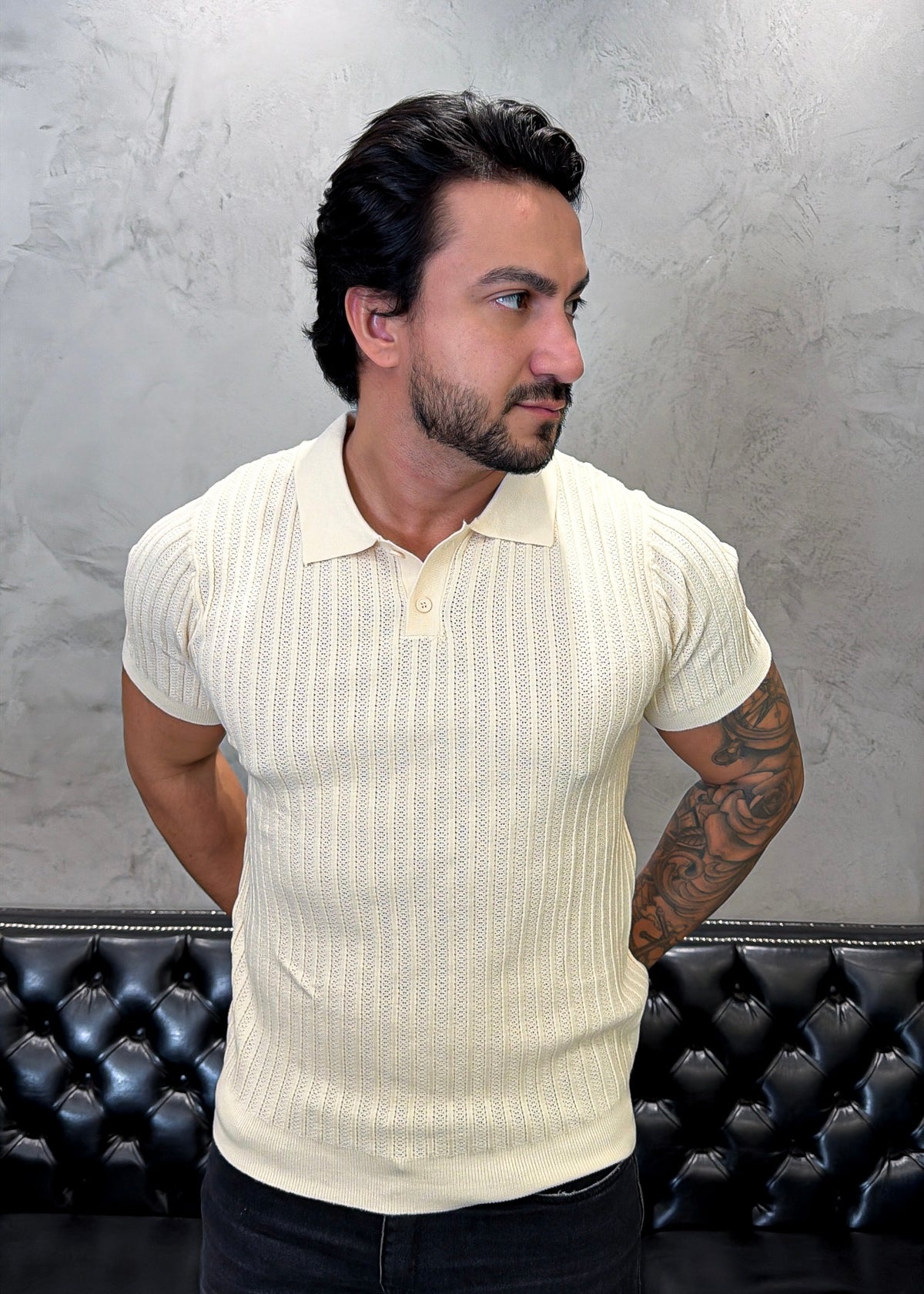 Polo Tricot Luxo Bege