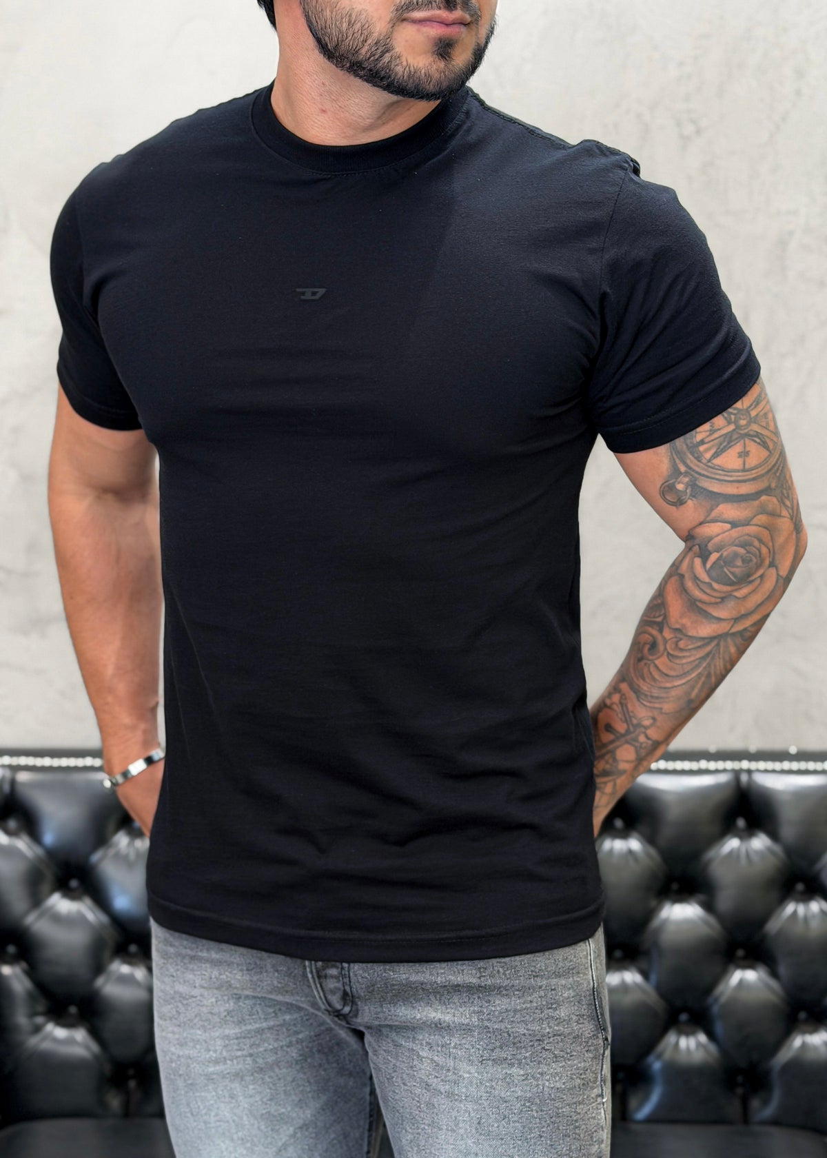 T-Shirt DIESEL Basic Preto