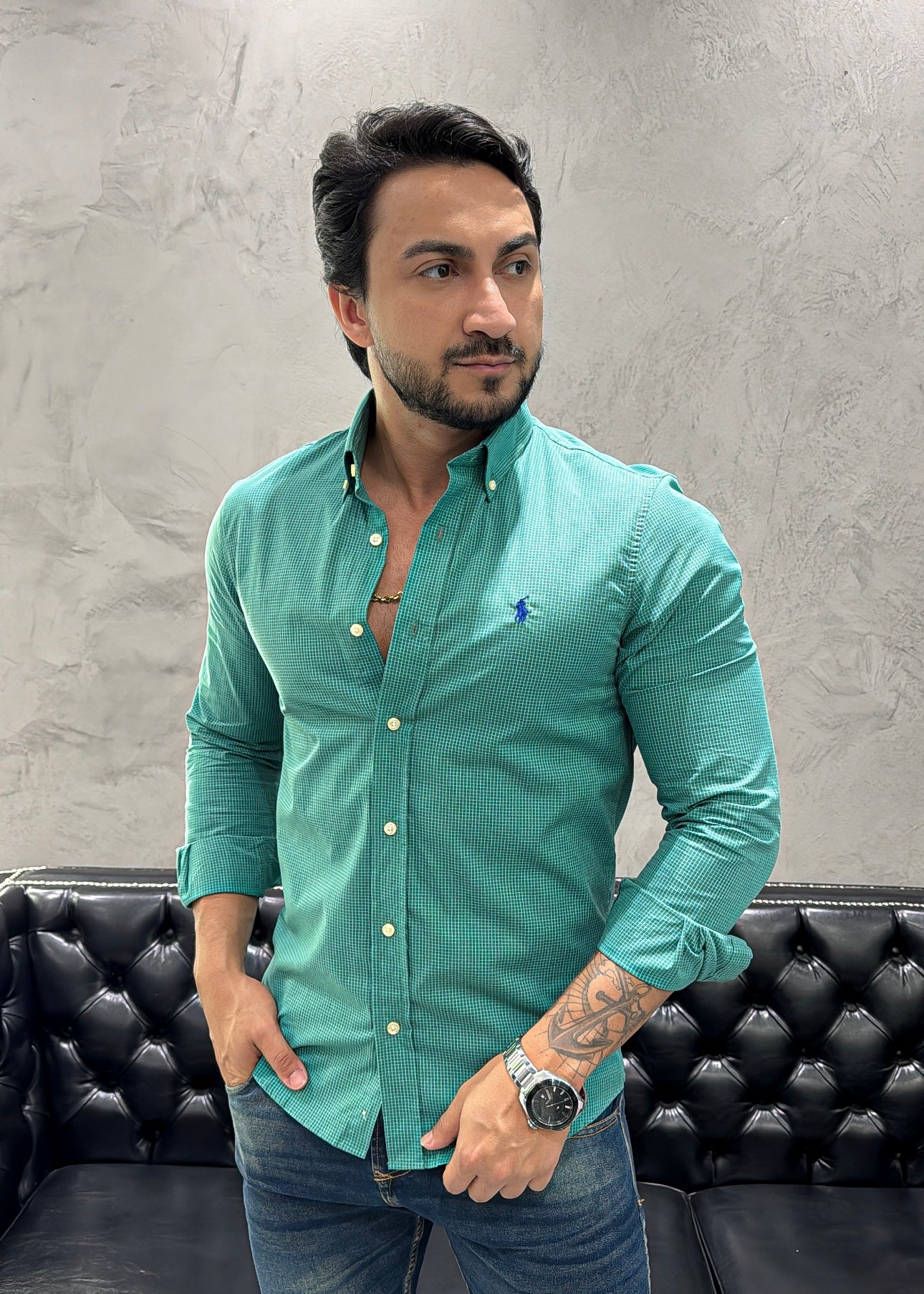 Camisa Ralph Lauren M/L MicroXadrez