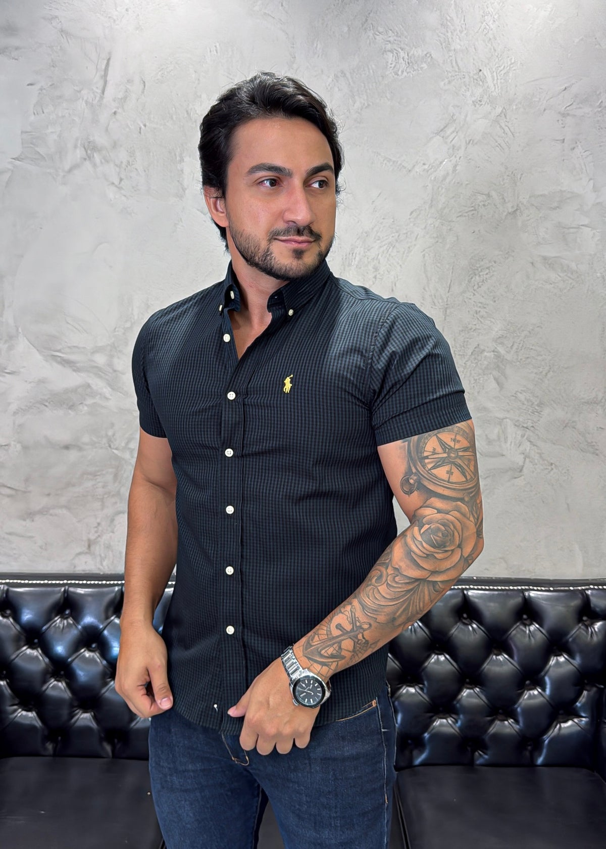 Camisa Ralph Lauren M/C Microxadrez