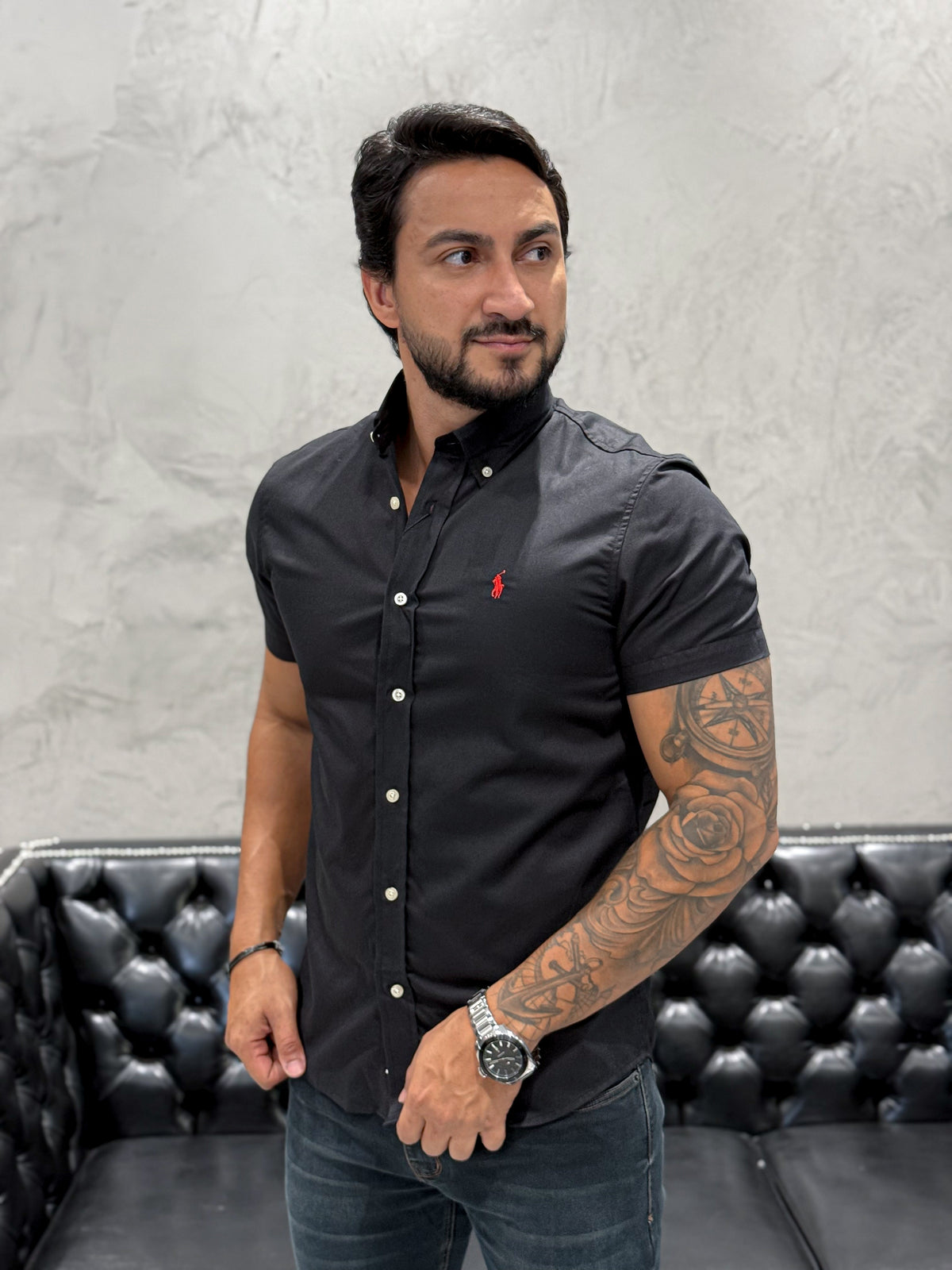 Camisa Ralph Lauren M/Curta
