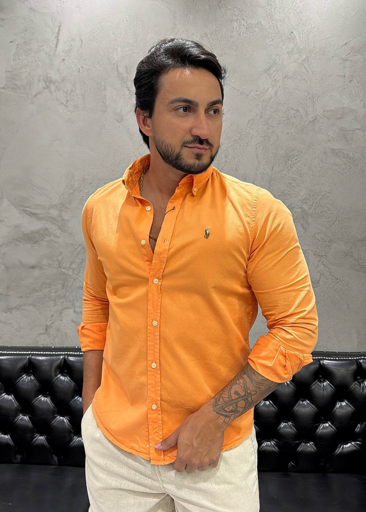 Camisa Ralph Lauren Sarja M/L Laranja
