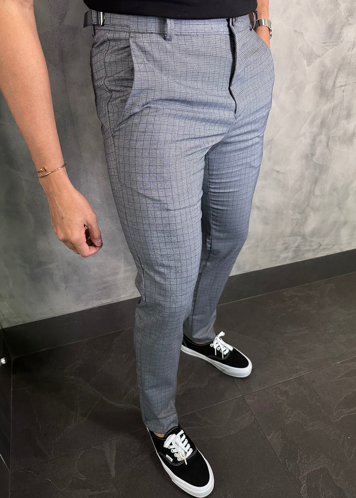 Calça Alfaiataria DL67 com Ajuste Xadrez