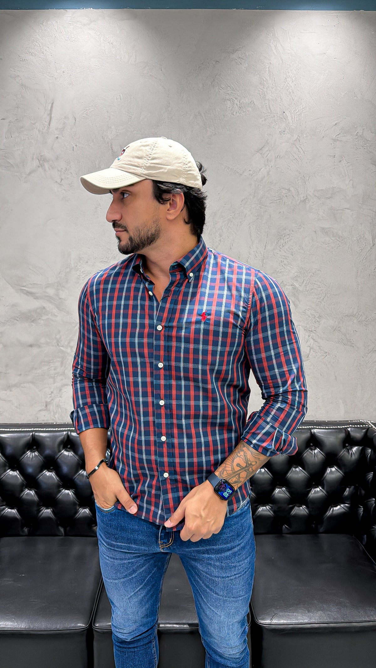 Camisa Ralph Lauren M/Longa Xadrez