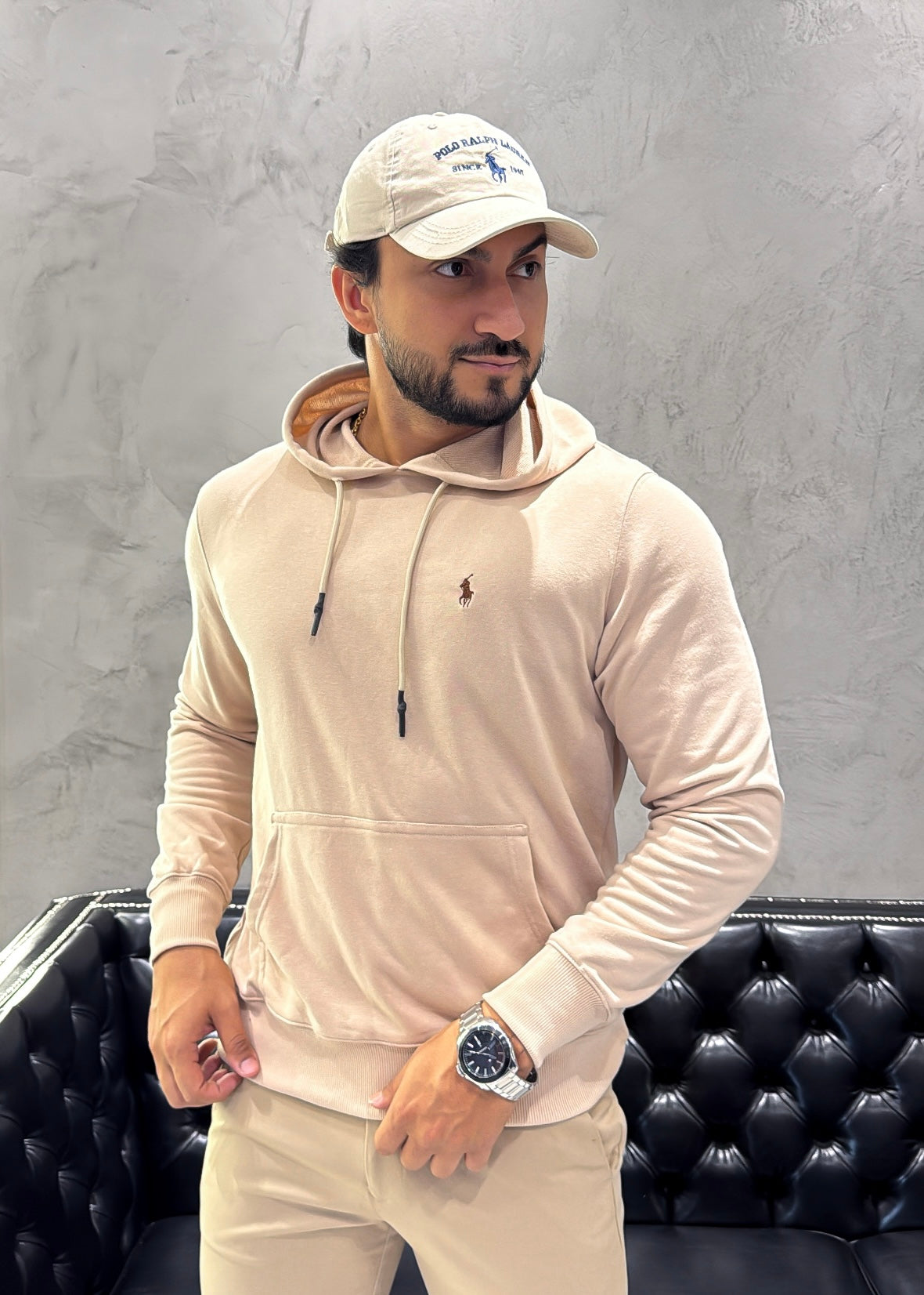 Moletom Canguru Ralph Lauren Areia