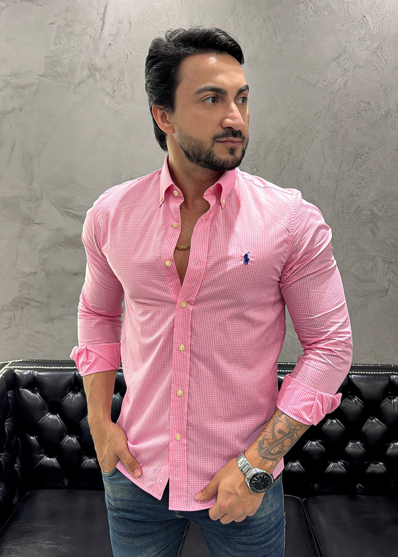 Camisa Ralph Lauren M/L MicroXadrez