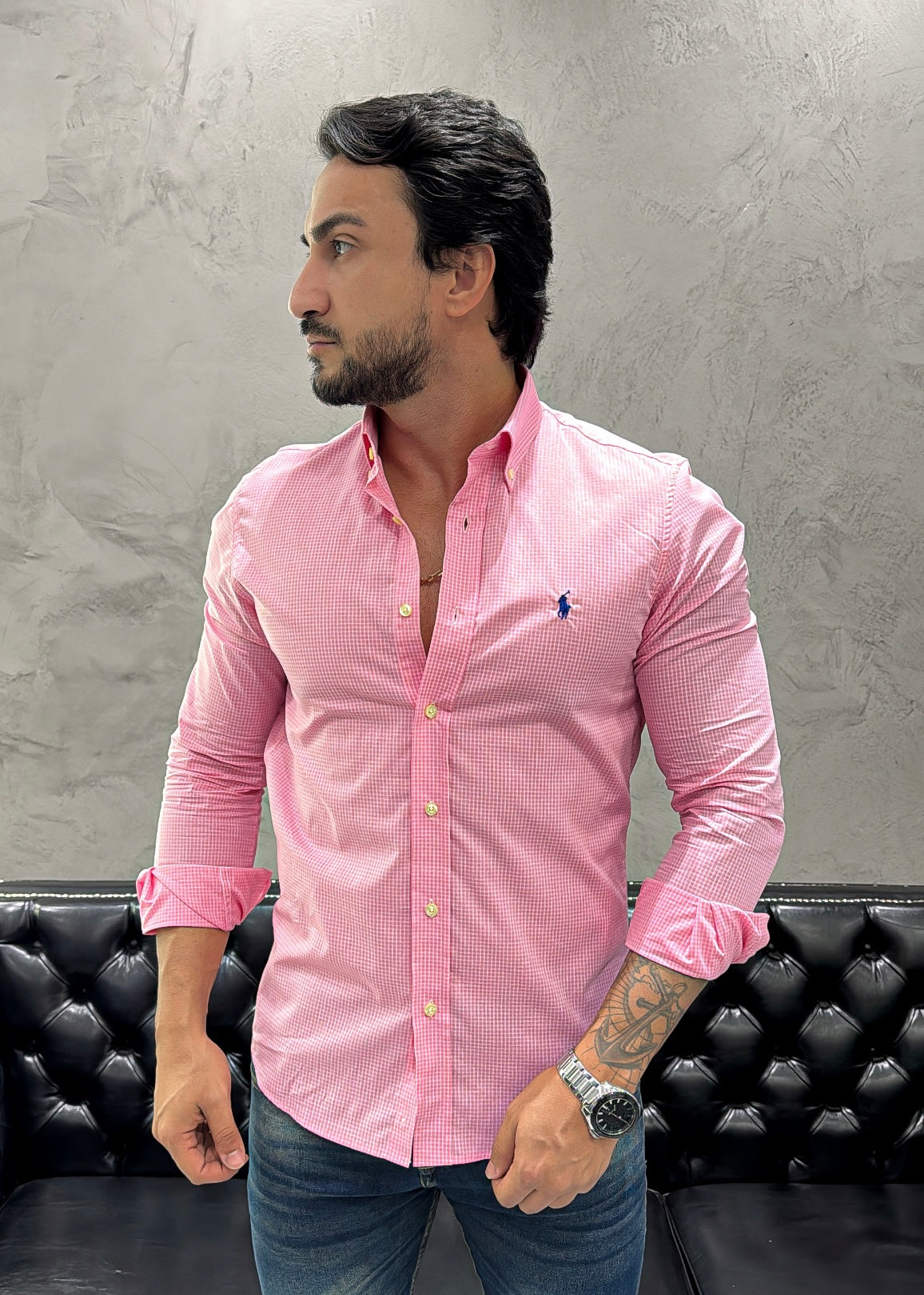 Camisa Ralph Lauren M/L MicroXadrez