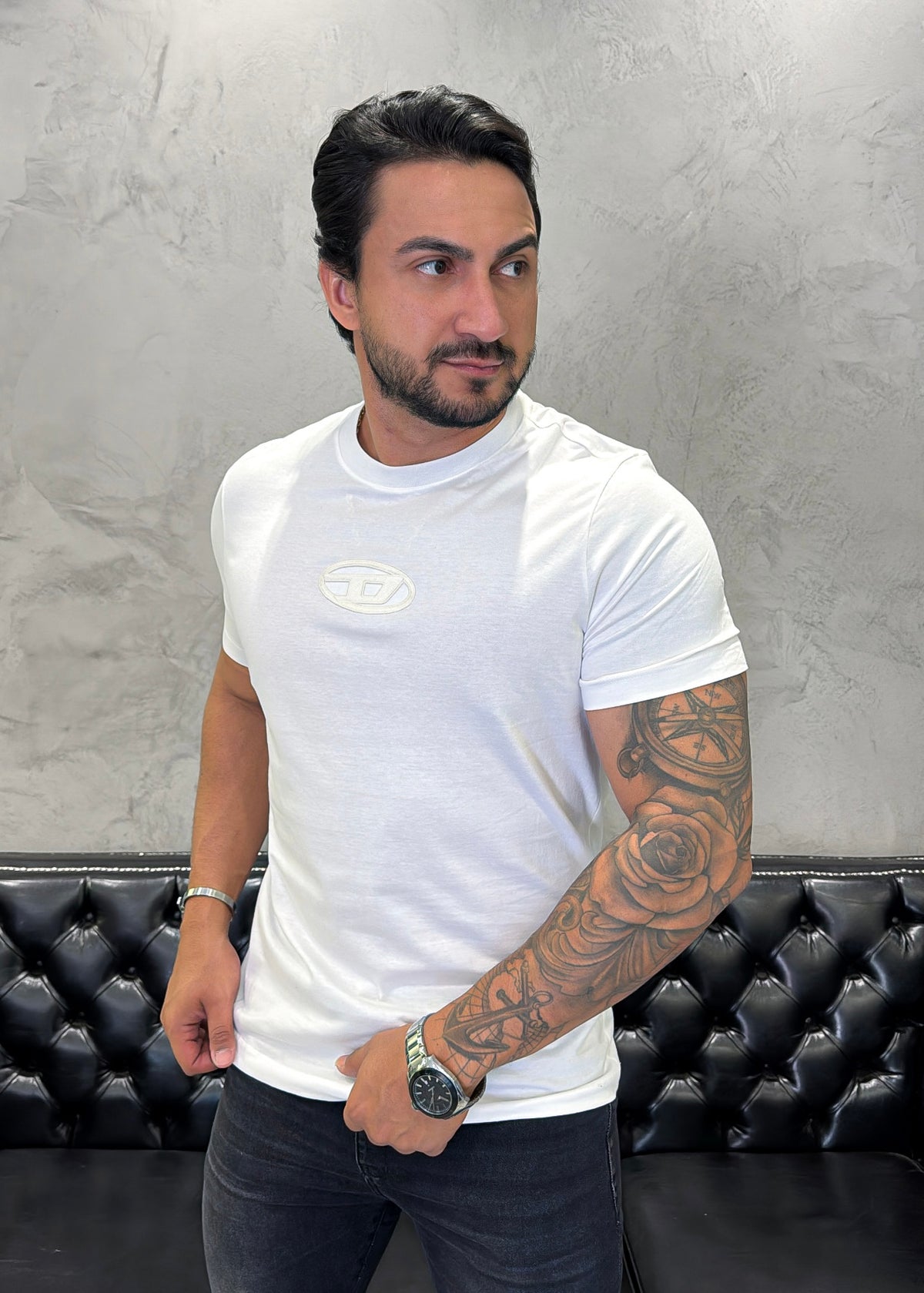 T-Shirt DIESEL Logo Branco