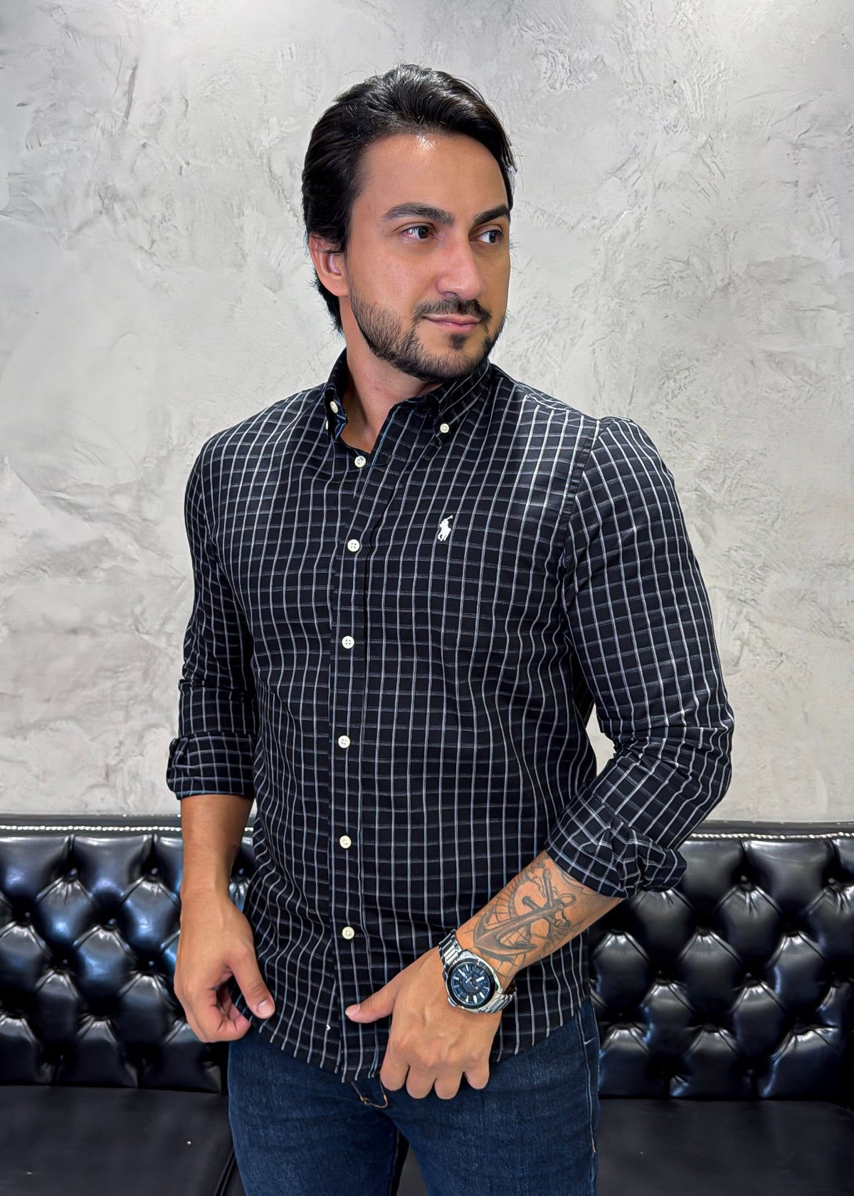 Camisa Ralph Lauren M/Longa Xadrez