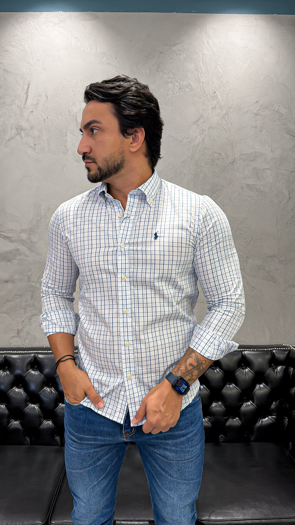 Camisa Ralph Lauren M/Longa Xadrez