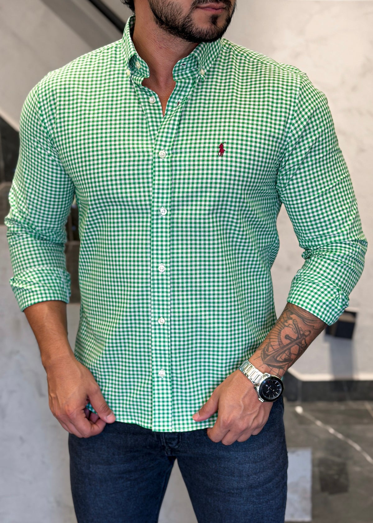 Camisa Ralph Lauren M/L Xadrez