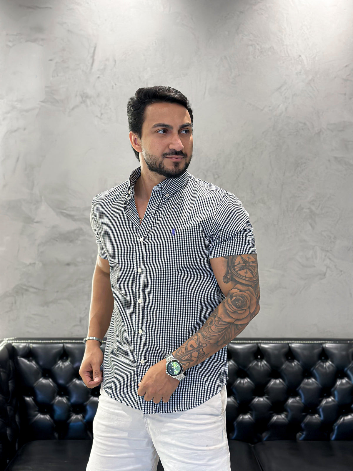 Camisa Ralph Lauren M/Curta Xadrez