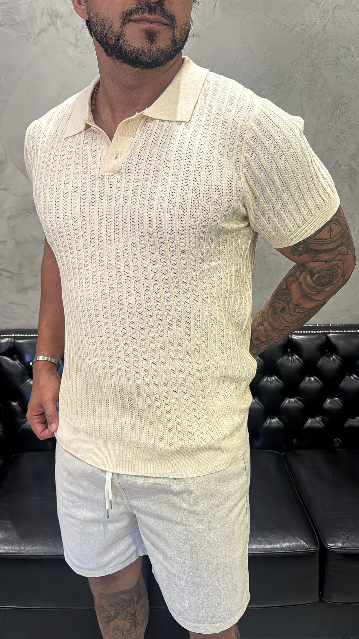 Polo Tricot Luxo Bege