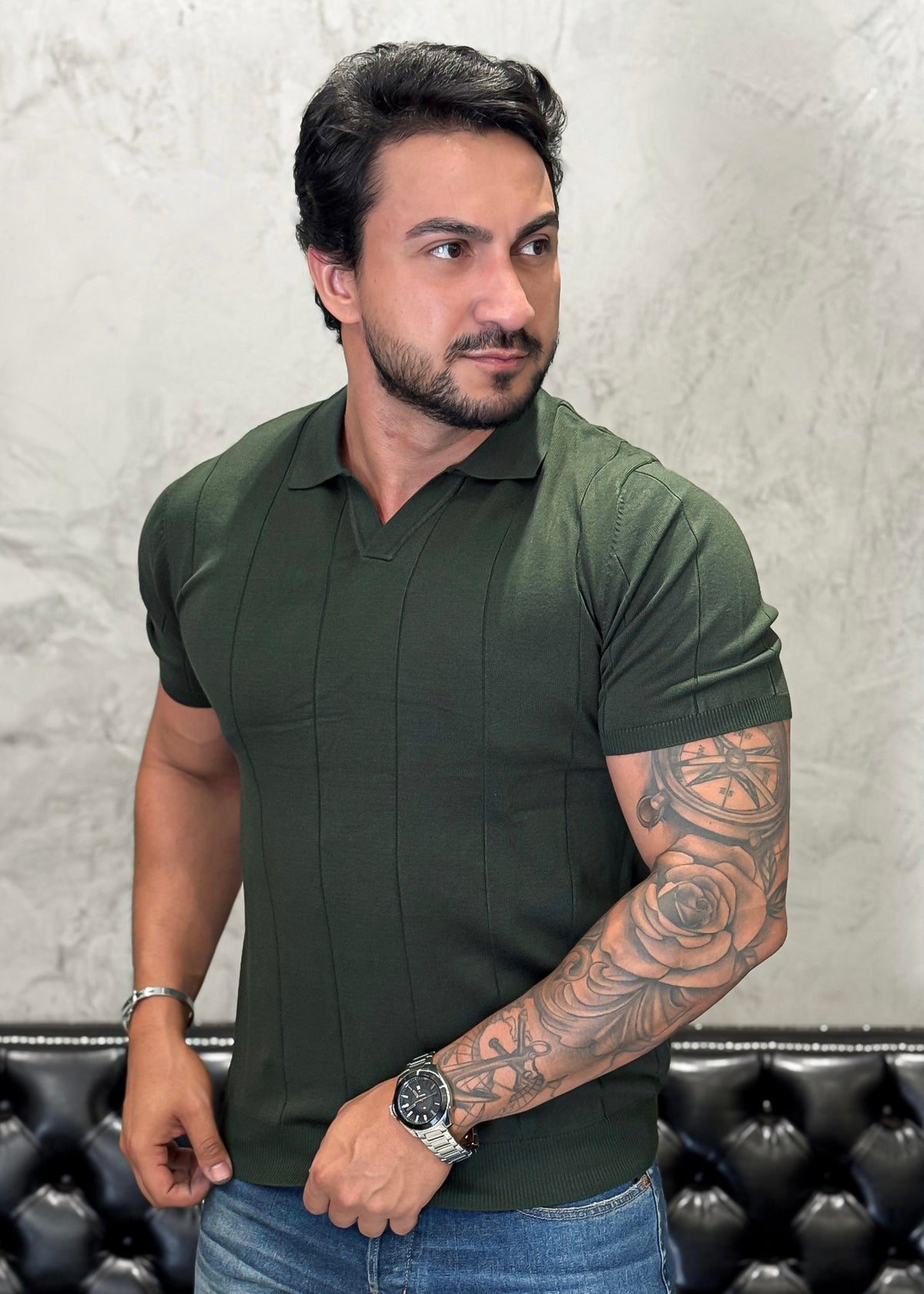 Polo Tricot Luxo Verde