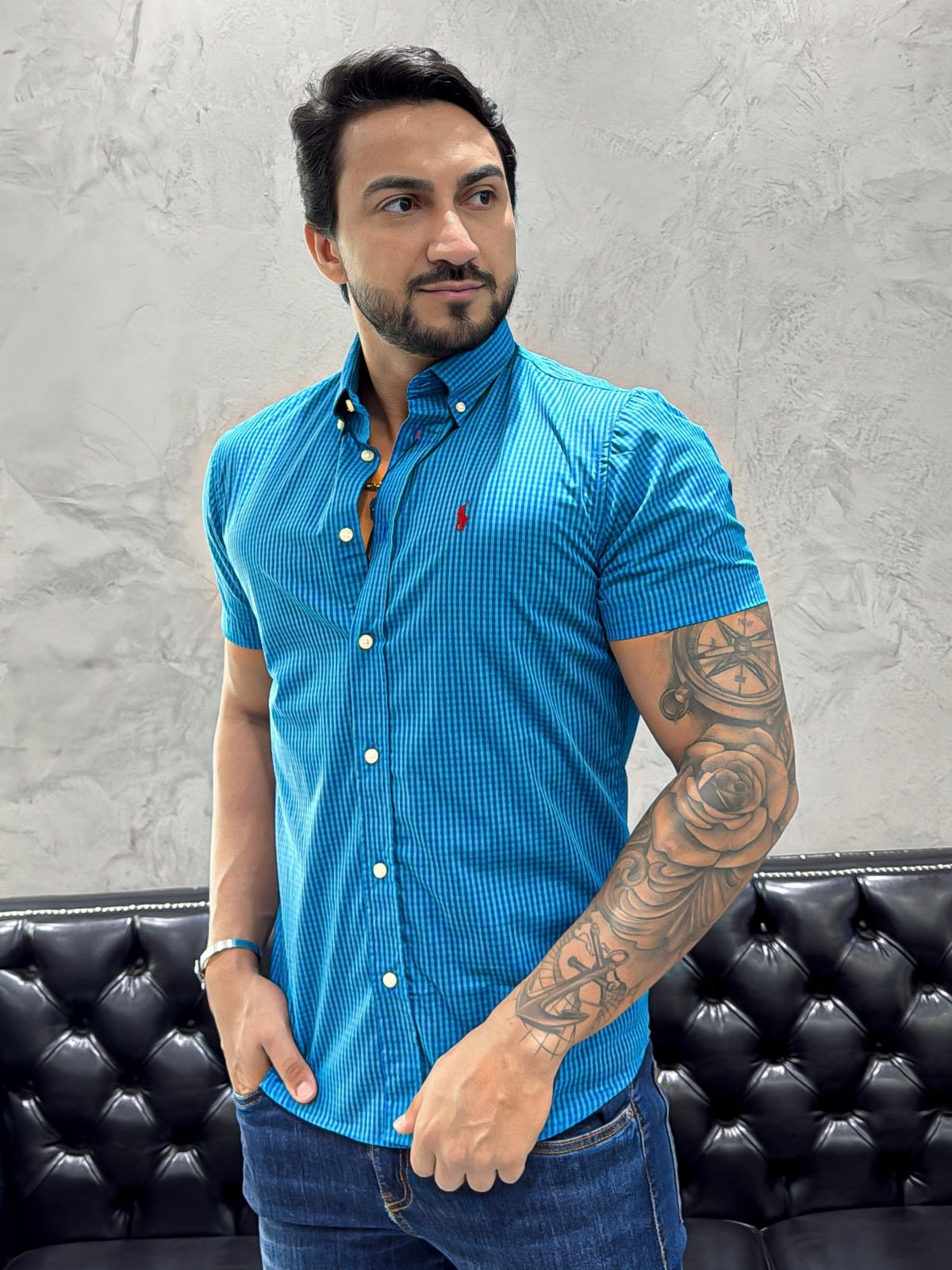 Camisa Ralph Lauren M/Curta