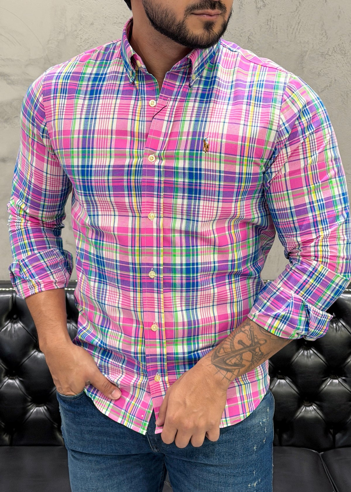 Camisa Ralph Lauren M/L Xadrez Americana