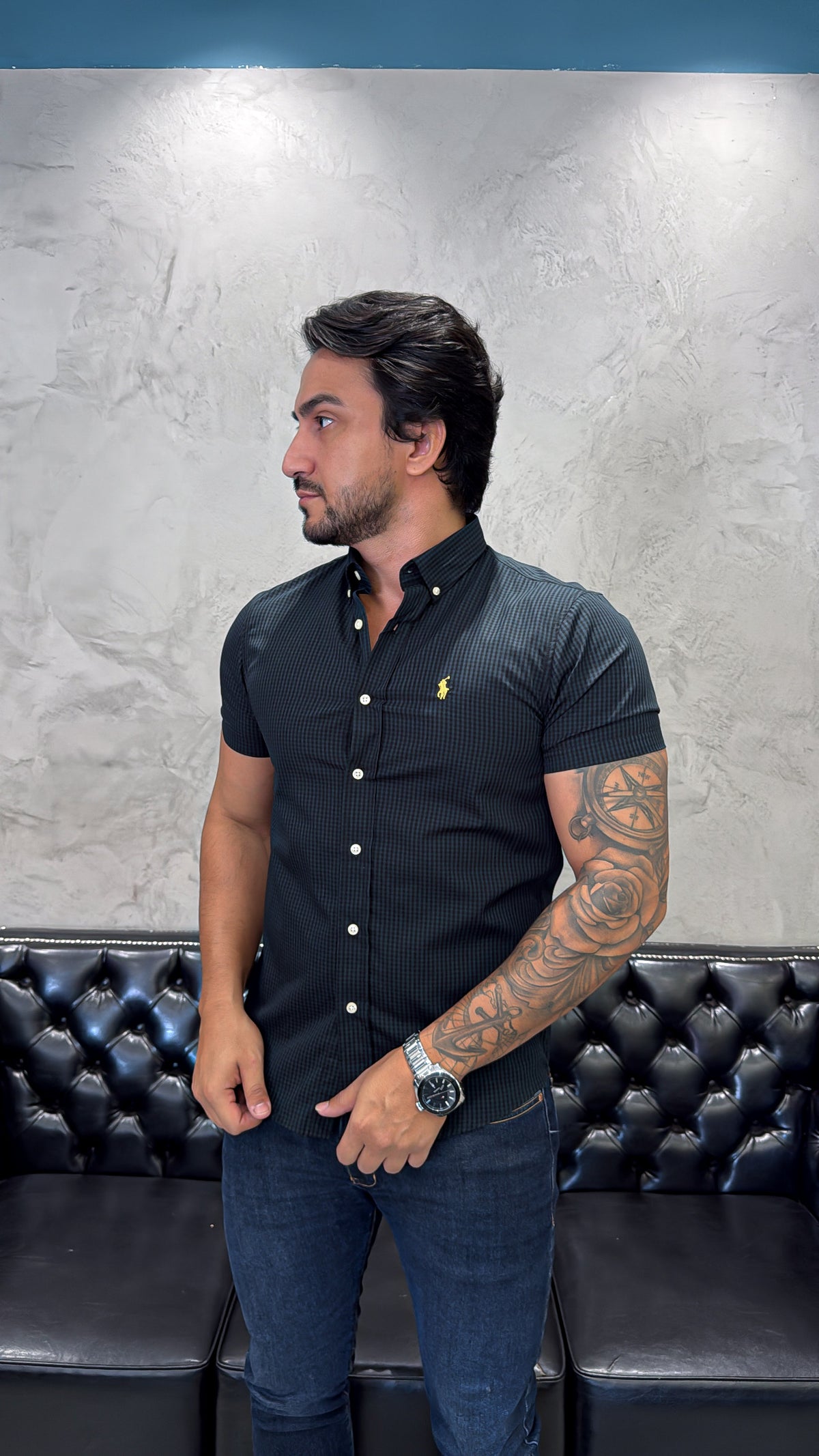 Camisa Ralph Lauren M/C Microxadrez