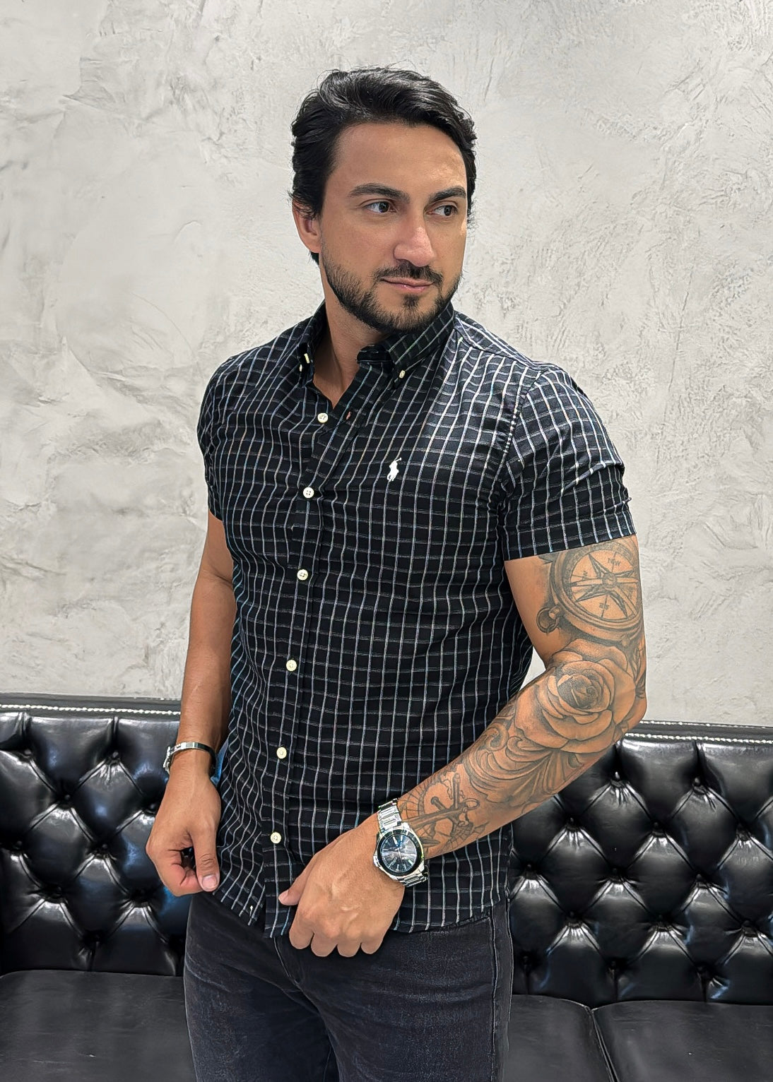 Camisa Ralph Lauren M/Curta Xadrez