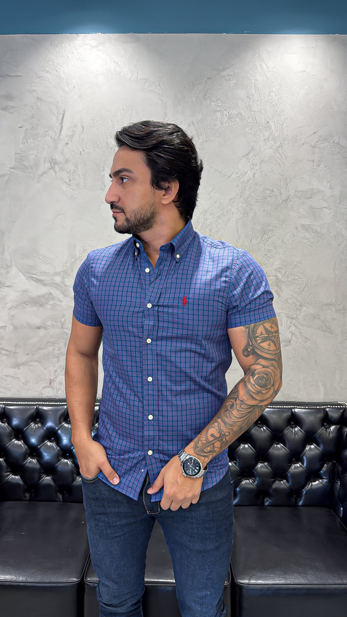 Camisa Ralph Lauren M/C Xadrez