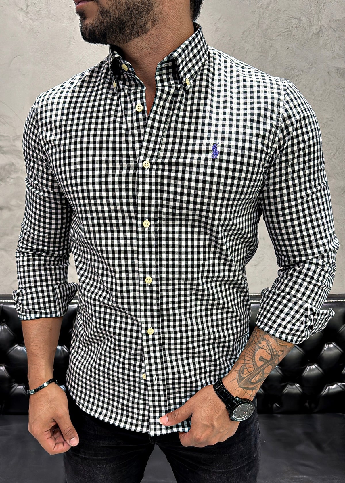 Camisa Ralph Lauren M/Longa Xadrez