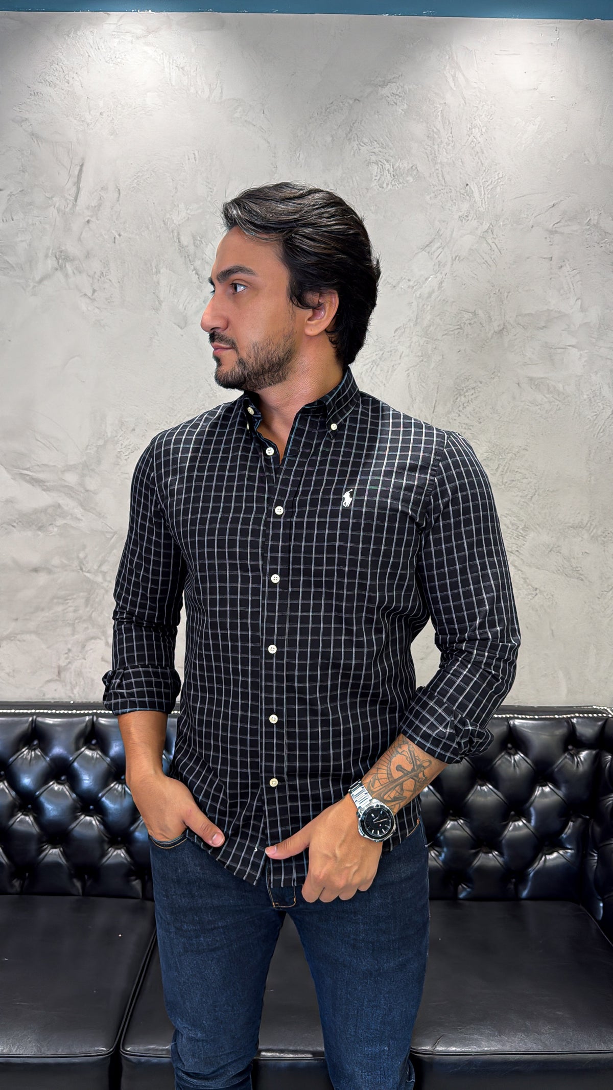 Camisa Ralph Lauren M/Longa Xadrez