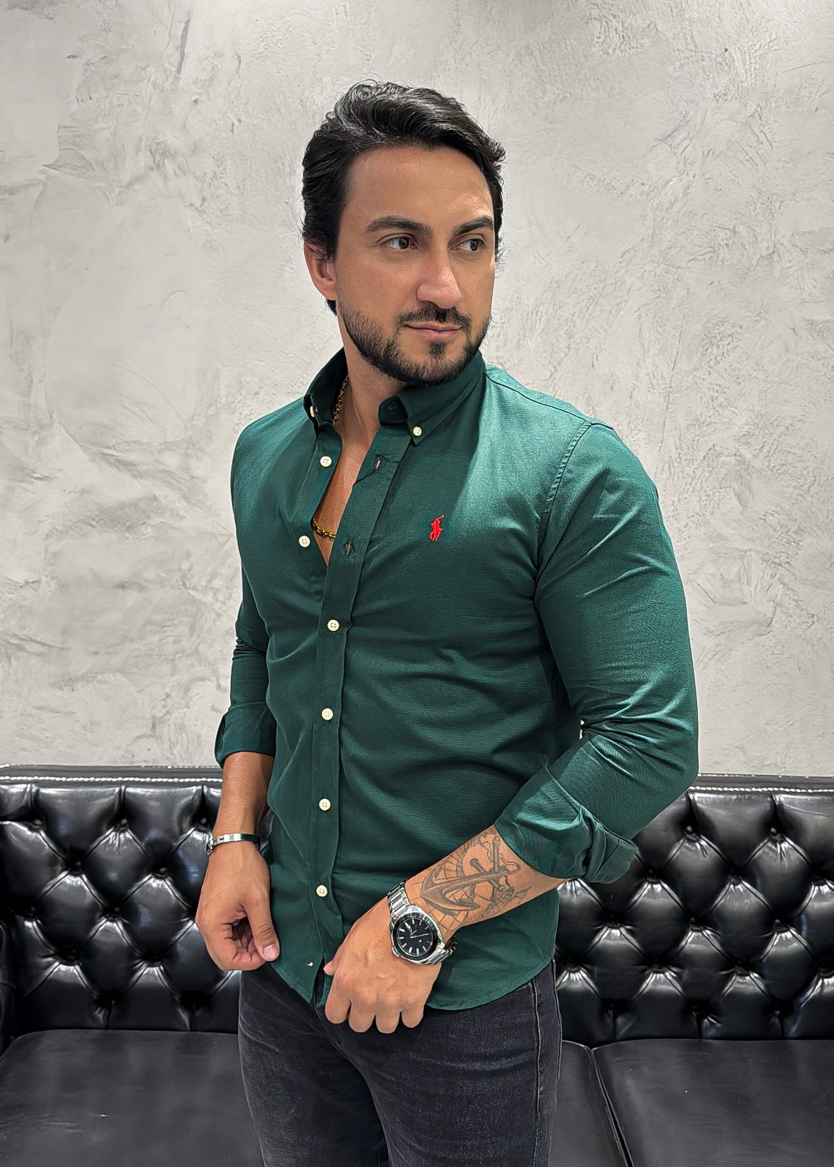 Camisa Ralph Lauren M/L Verde