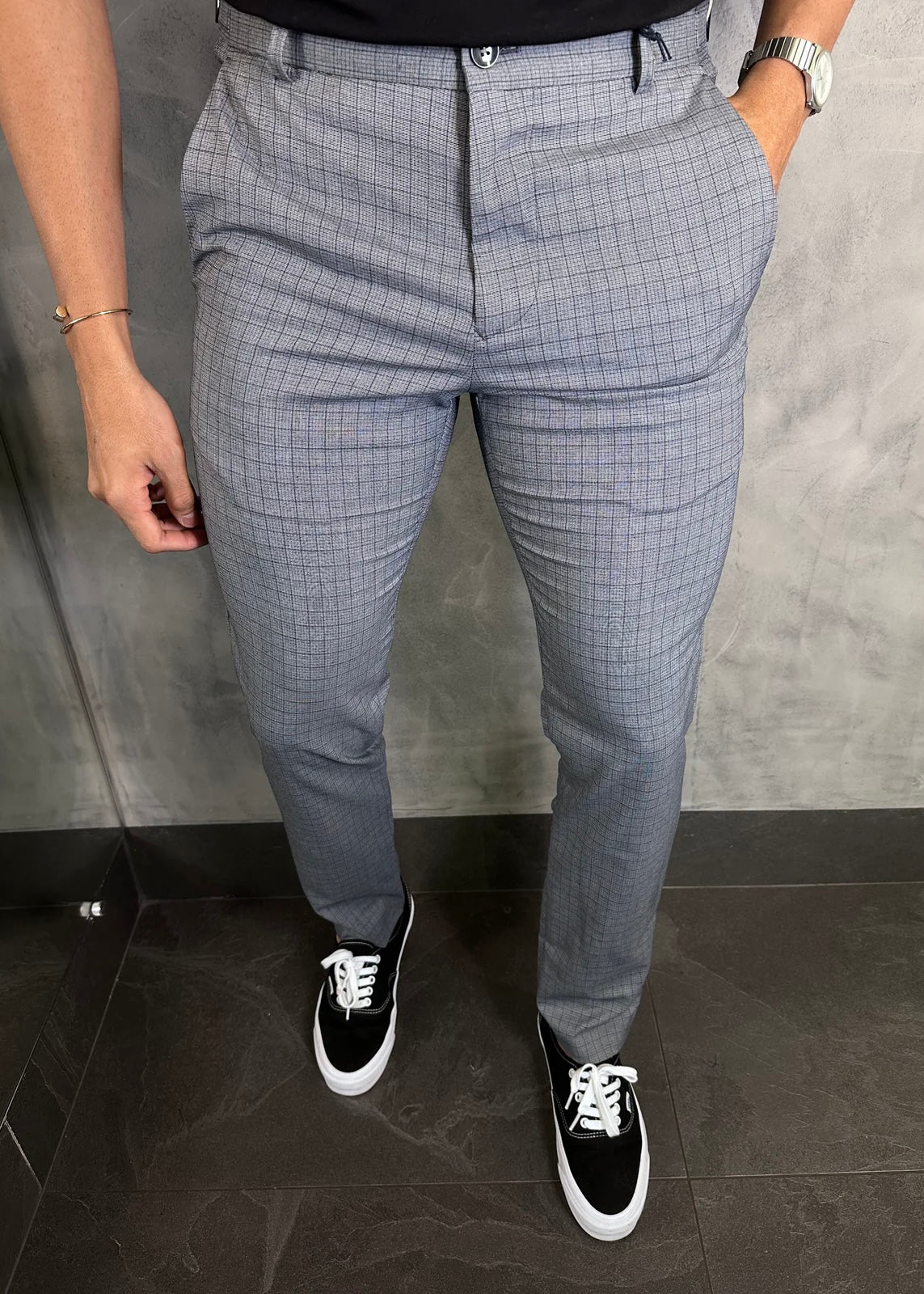 Calça Alfaiataria DL67 com Ajuste Xadrez