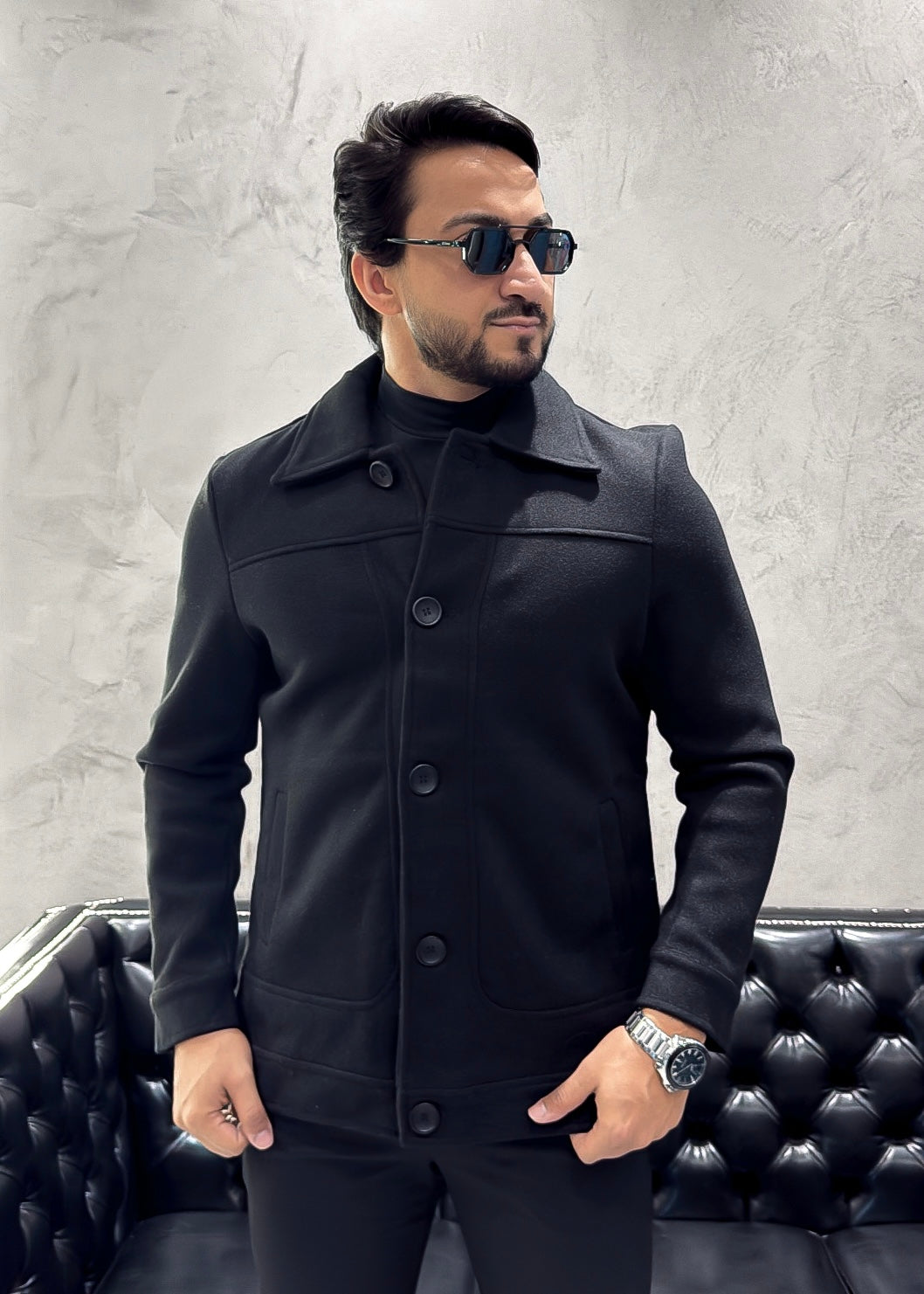 Sobretudo Lã Curto LONDON Preto