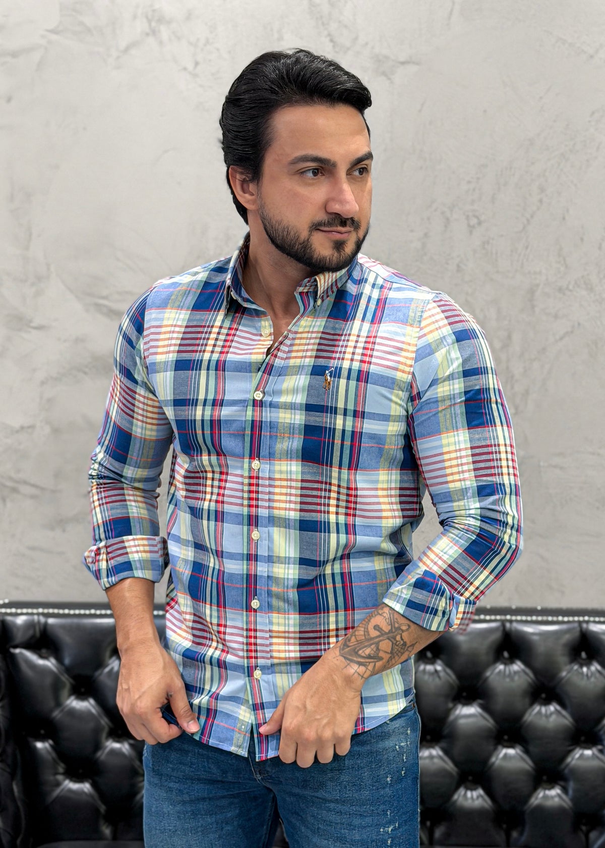 Camisa Ralph Lauren M/L Xadrez Americana