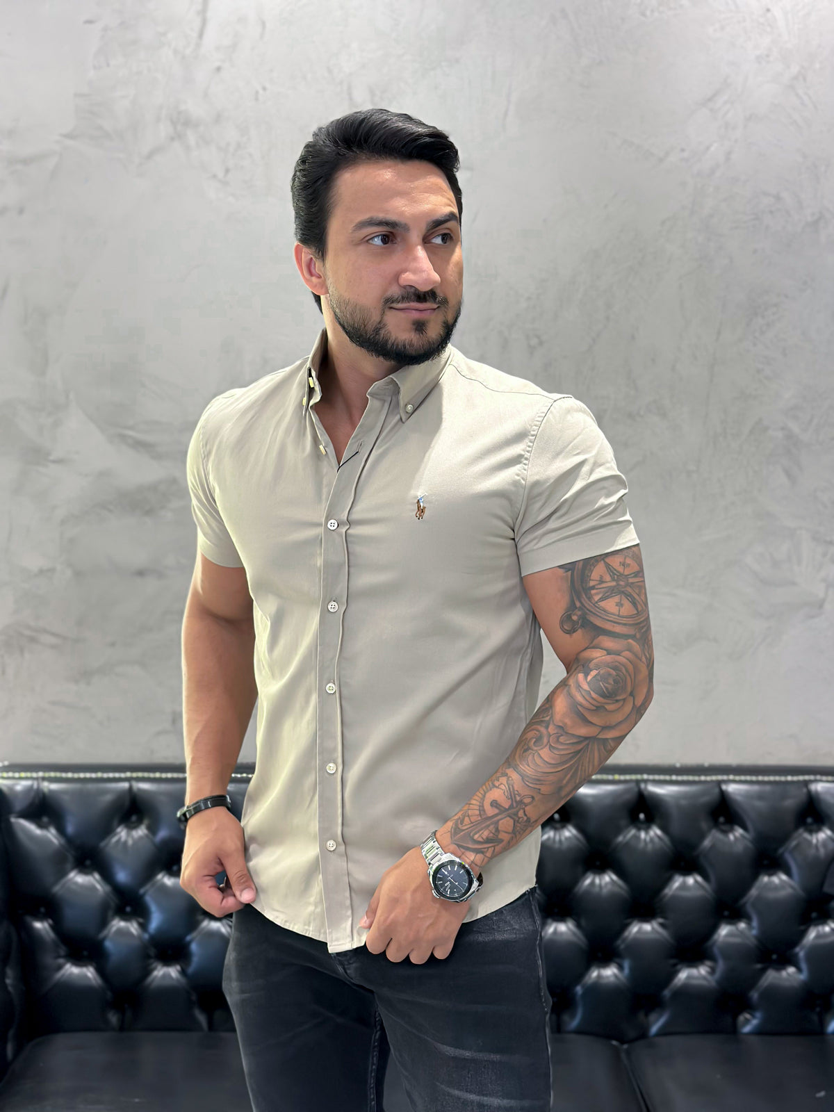 Camisa Ralph Lauren M/Curta Areia